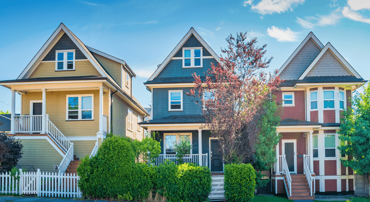 Customizable four-color Victorian-style houses in Walnut Creek, CA.