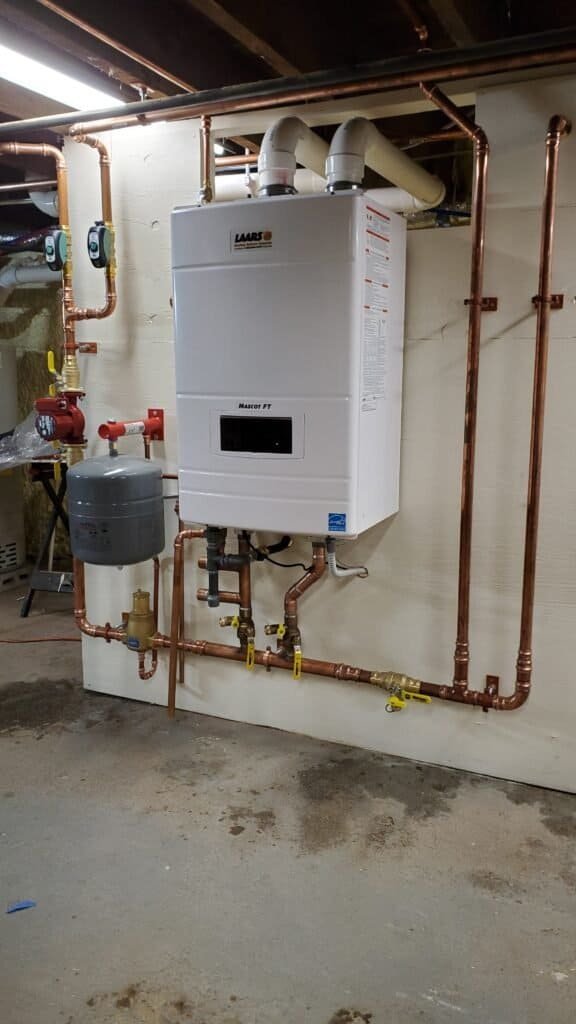 JP Heating & Cooling installed a new tankless water heater for dependable home comfort in the Buffalo area.