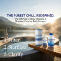 Sojourne 3-step water care set with AquaGuard filter, PristineComfort and FreshRelax bottles: filter, sterilize, clarify