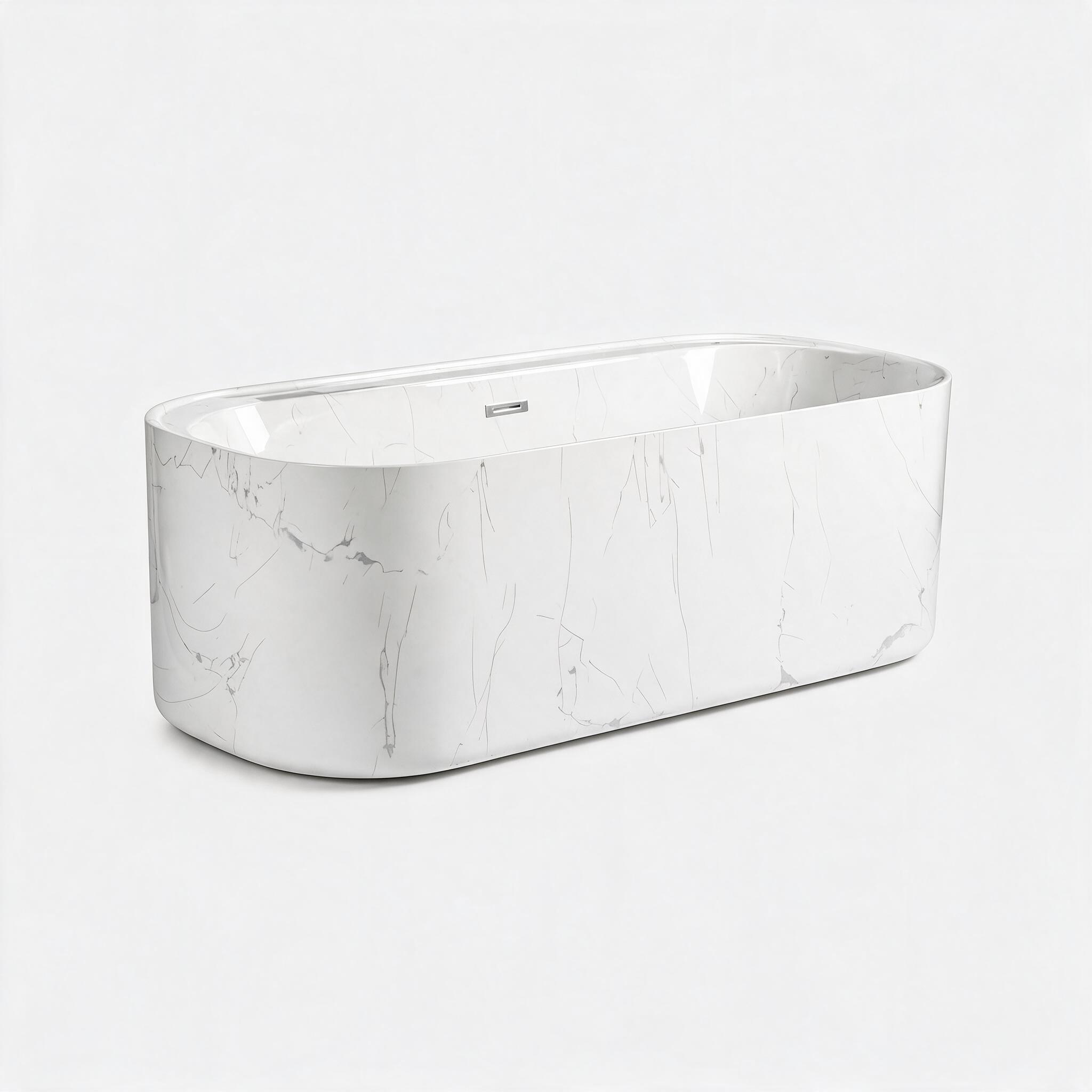 Acrylic Faux Marble Soft Corner cold plunge system - Cool Bionic HydroForge