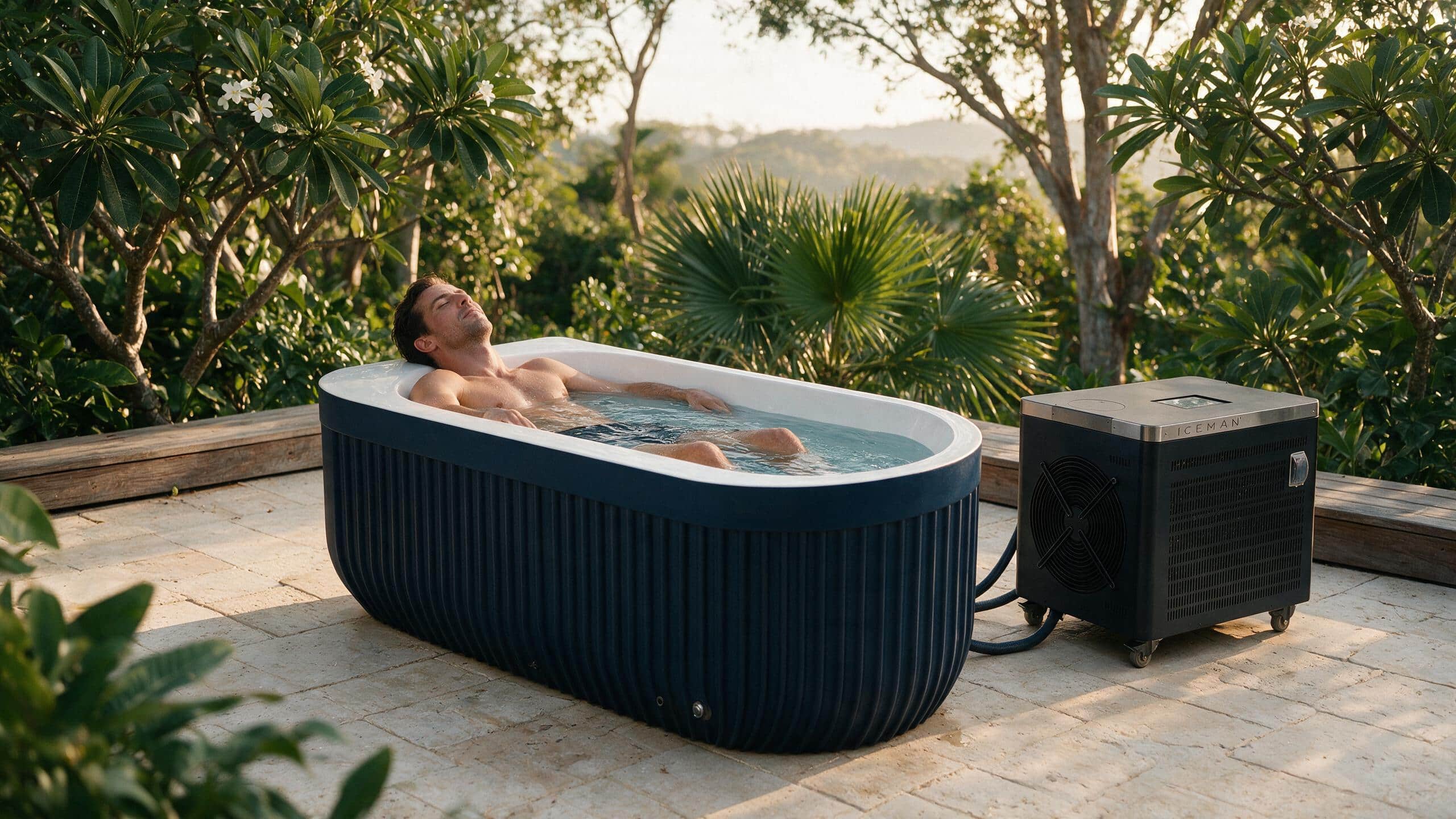Ribbed Navy D Shape ice bath afm d l navy iceman enjoy - Cool Bionic HydroForge