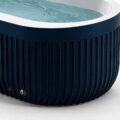 Ribbed Navy D Shape ice bath afm d navy detail - Cool Bionic HydroForge