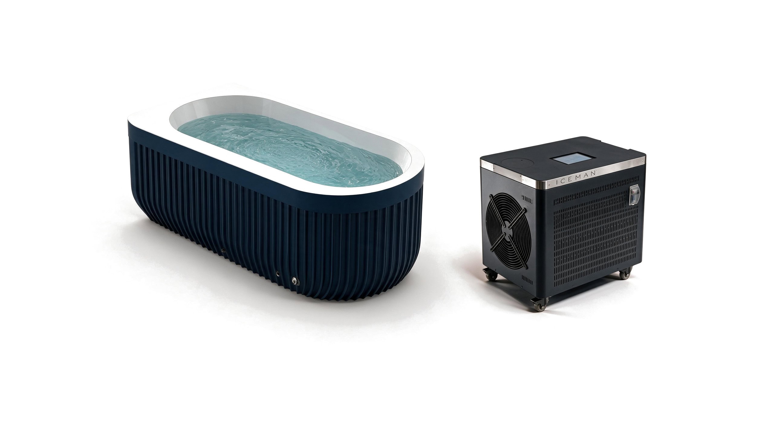 Ribbed Navy D Shape ice bath afm d s navy iceman hero - Cool Bionic HydroForge