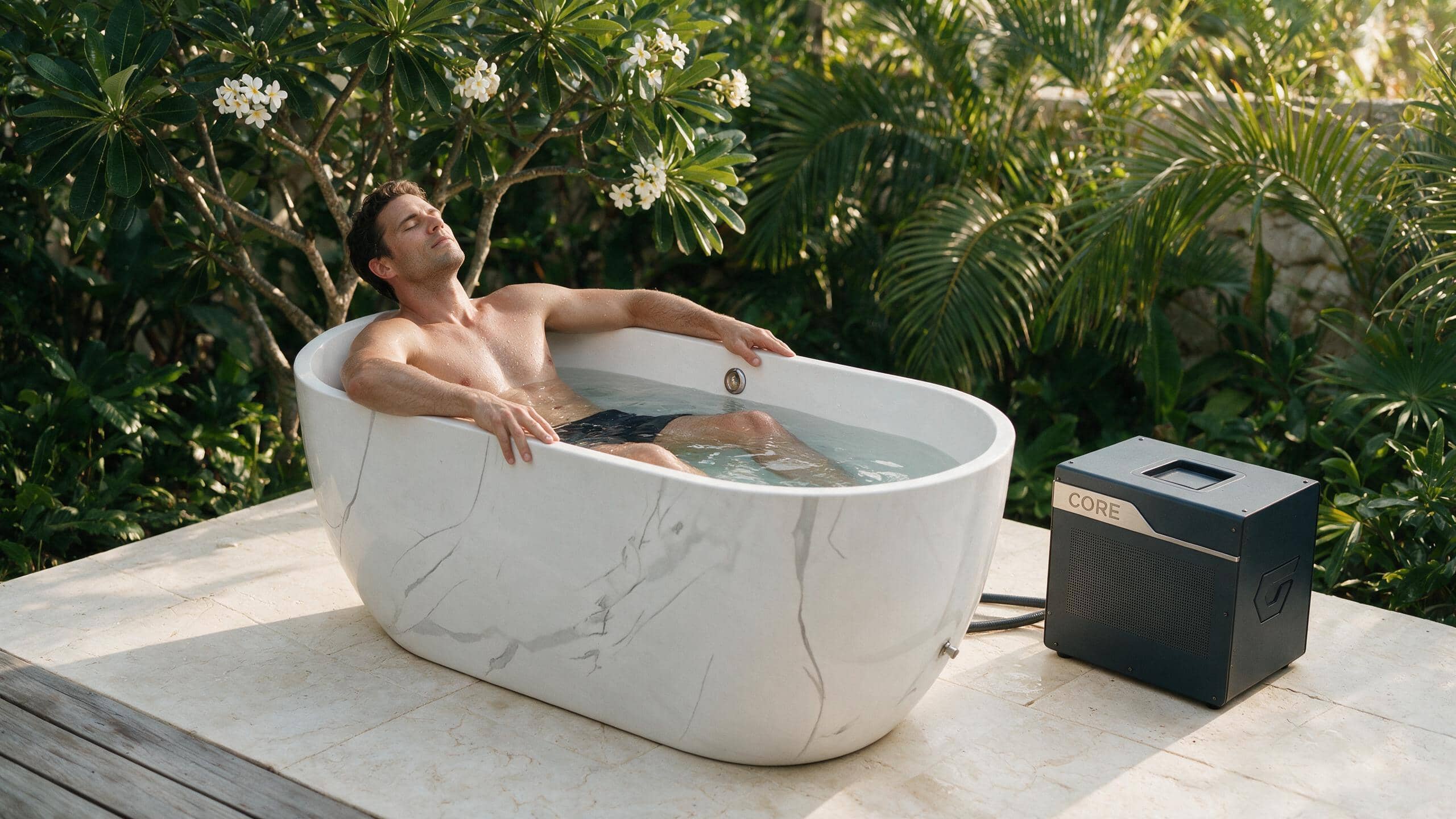 Acrylic Faux Marble Hull ice bath afm hull l marble core enjoy - Cool Bionic HydroForge