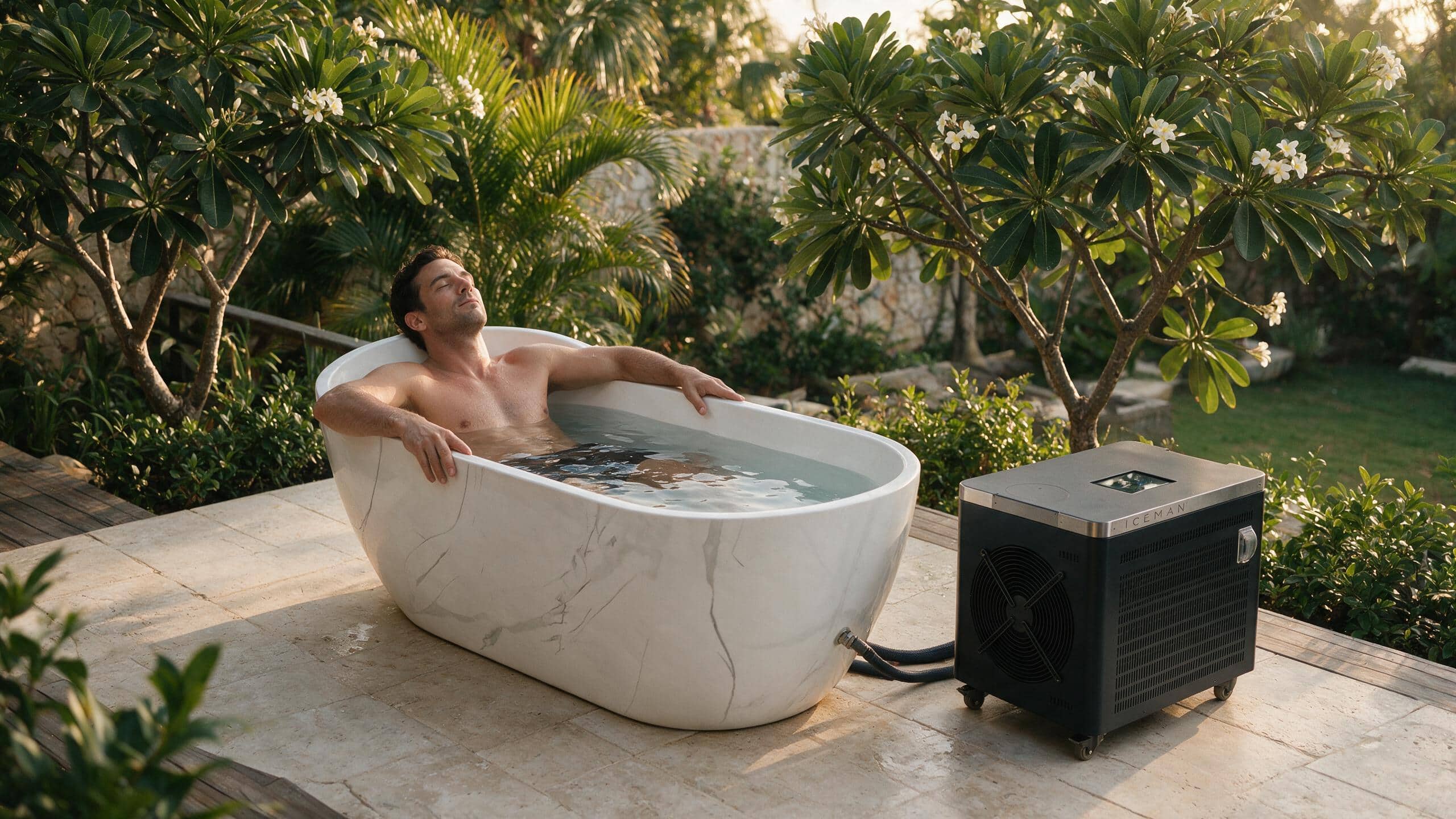 Acrylic Faux Marble Hull ice bath afm hull l marble iceman enjoy - Cool Bionic HydroForge