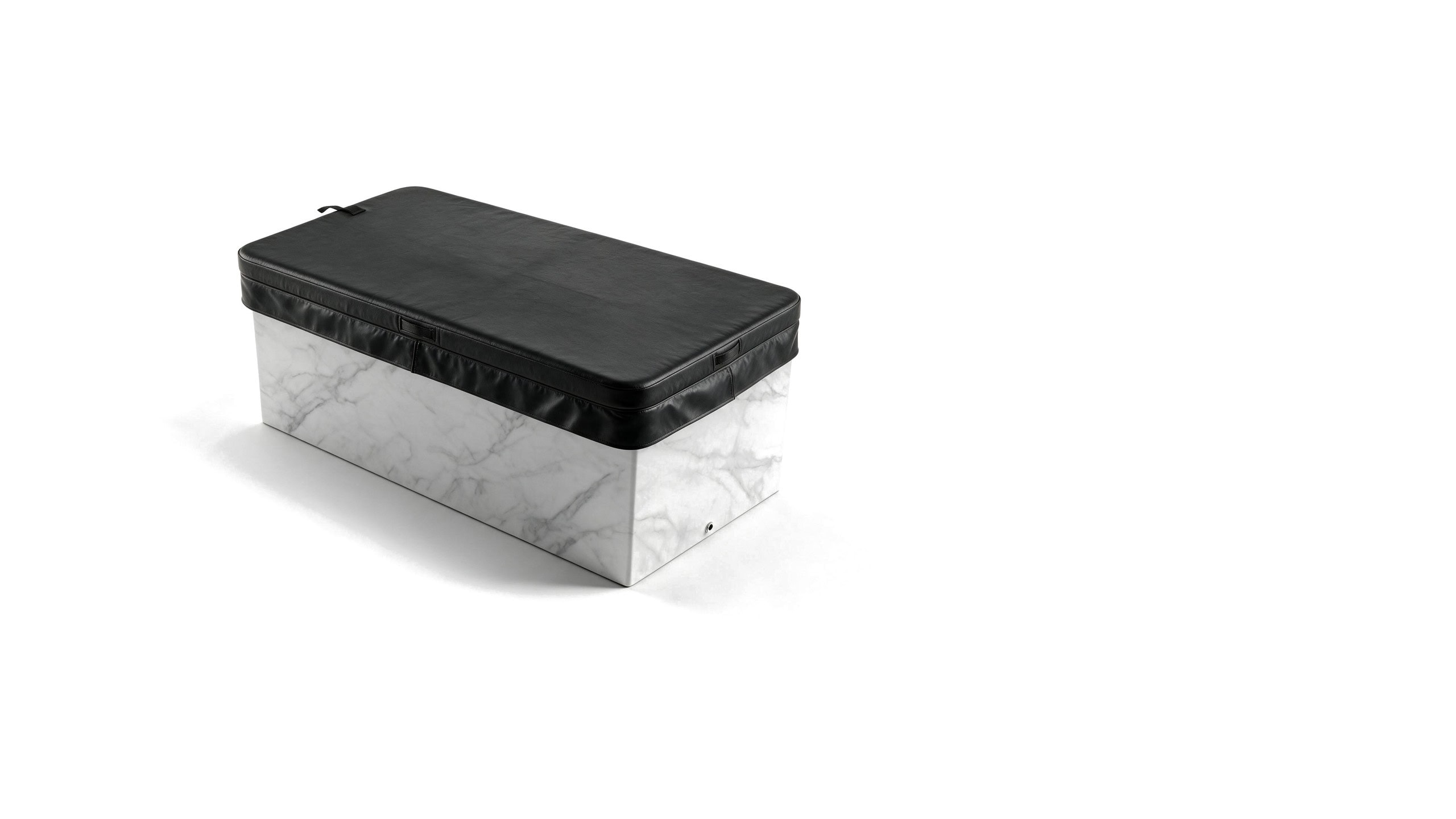 Acrylic Faux Marble Rectangle ice bath afm rect s marble none cover - Cool Bionic HydroForge