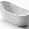 Acrylic Faux Marble Teardrop ice bath afm tear marble detail - Cool Bionic HydroForge