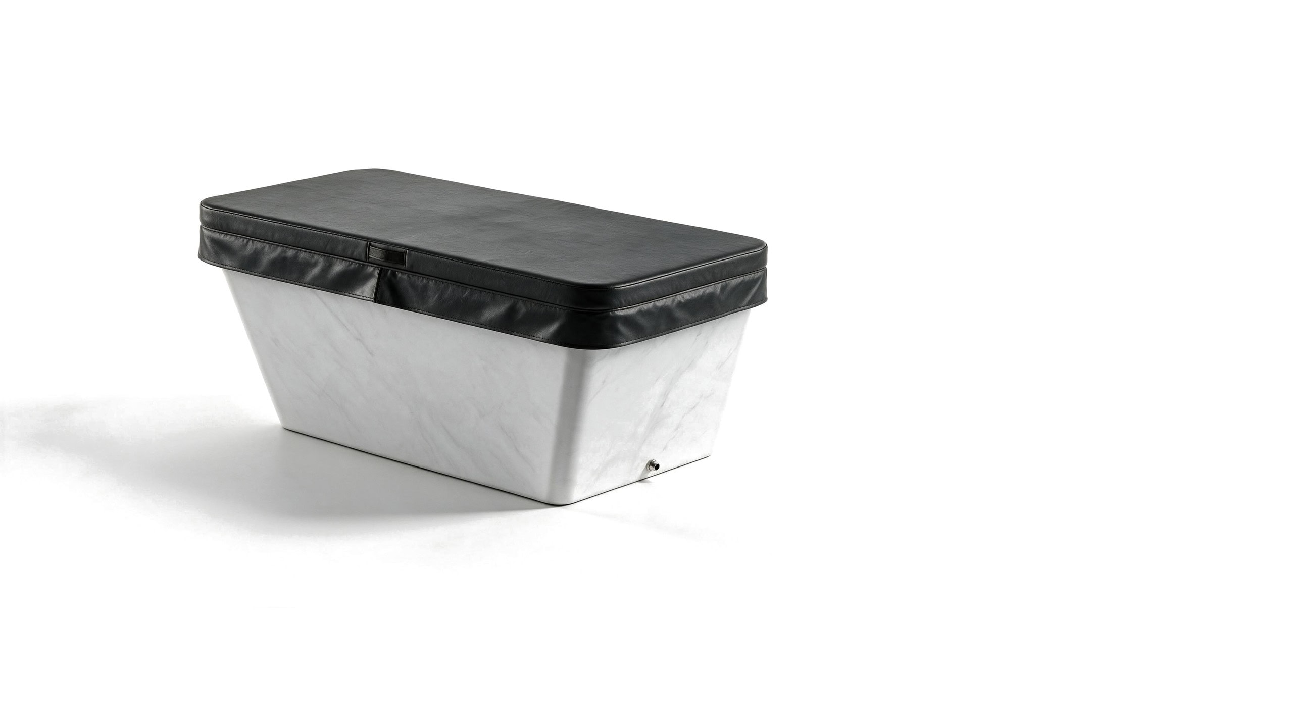 Acrylic Faux Marble Trapezoid ice bath afm trap s marble none cover - Cool Bionic HydroForge