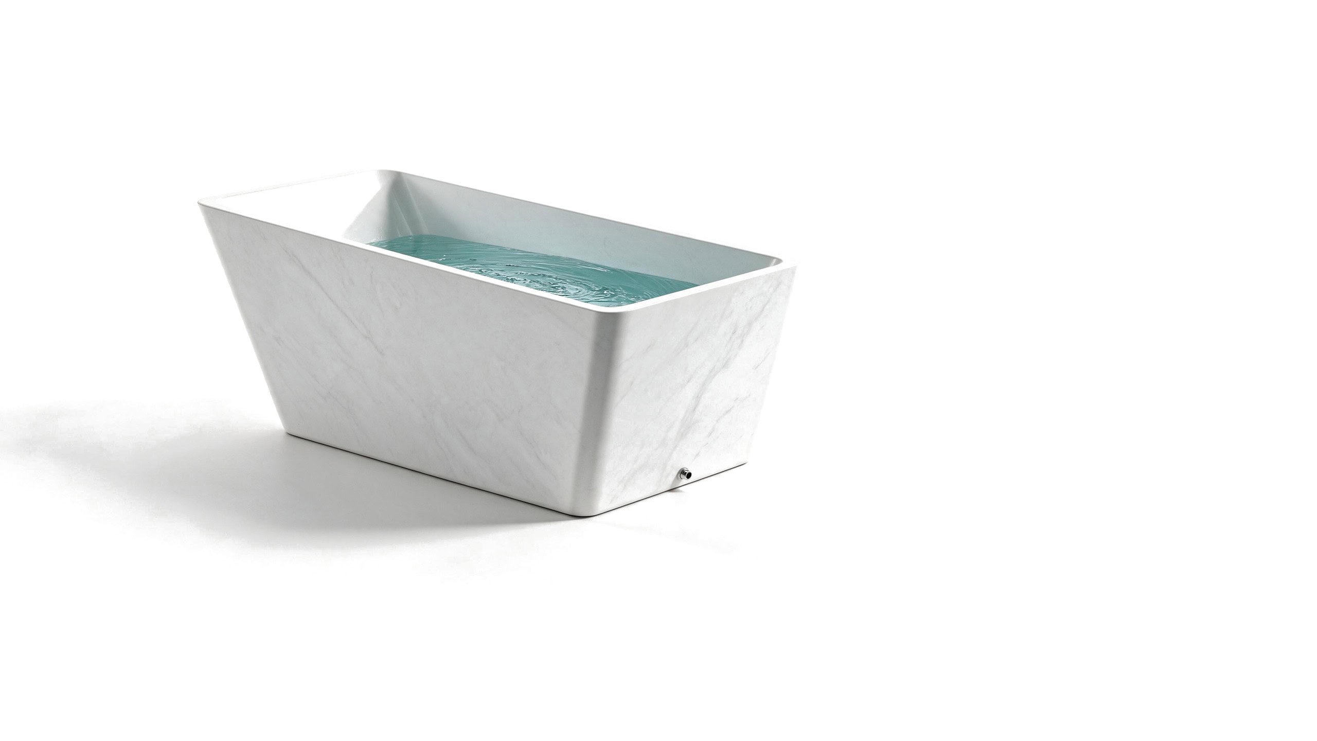 Acrylic Faux Marble Trapezoid ice bath afm trap s marble none hero - Cool Bionic HydroForge