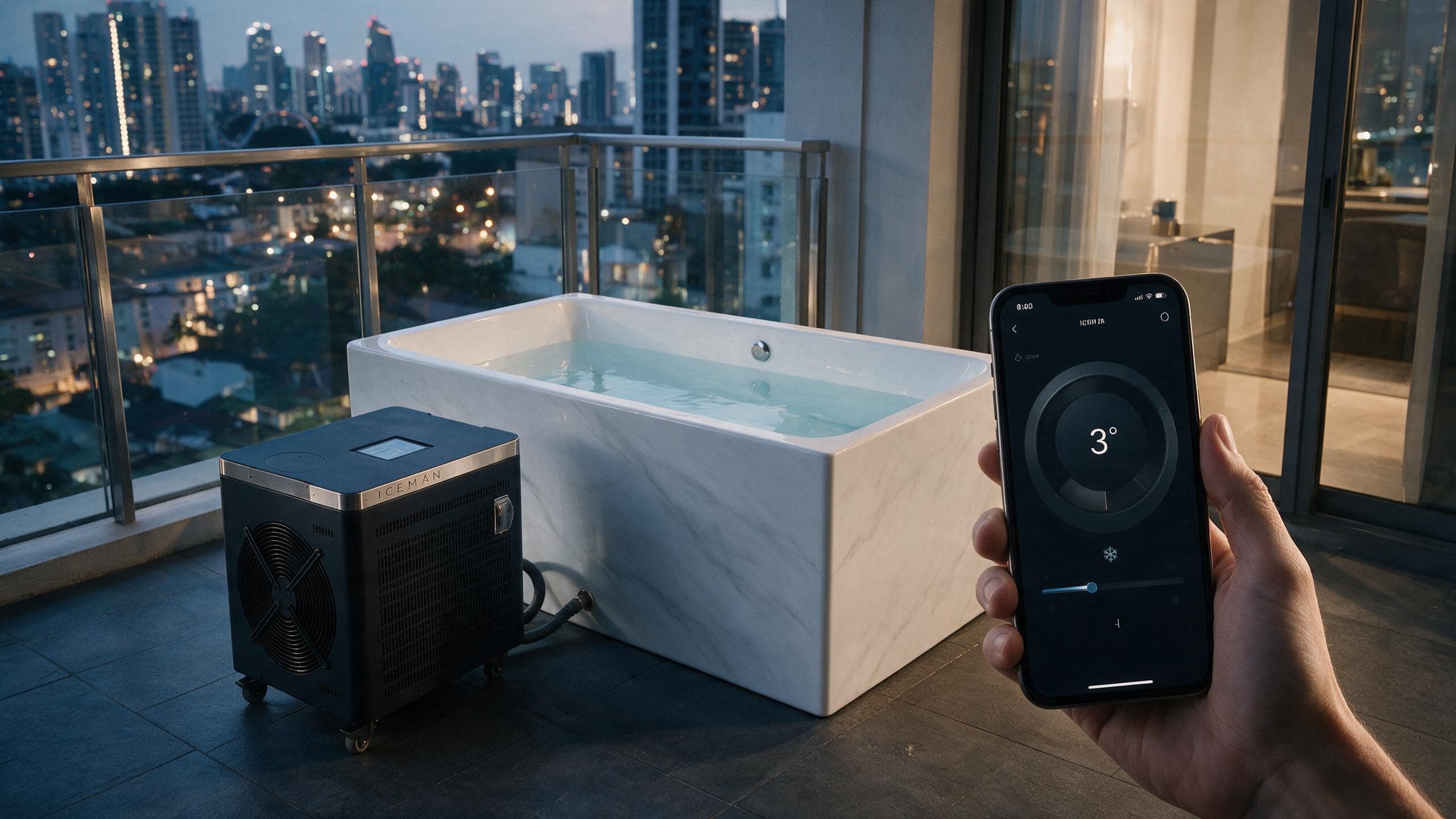 Acrylic Faux Marble Trough ice bath afm trough l marble iceman app - Cool Bionic HydroForge