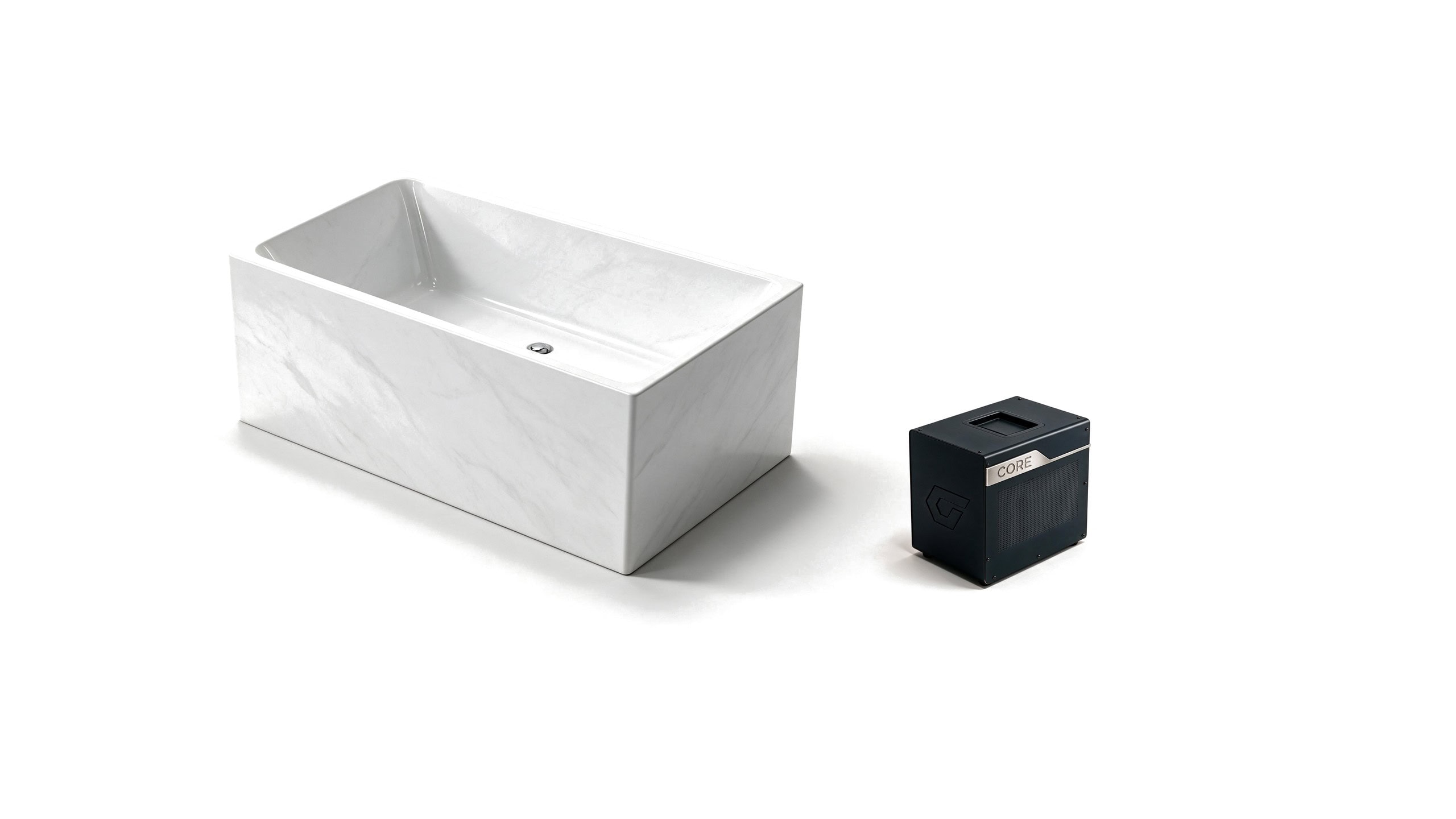 Acrylic Faux Marble Trough ice bath afm trough s marble core hero - Cool Bionic HydroForge
