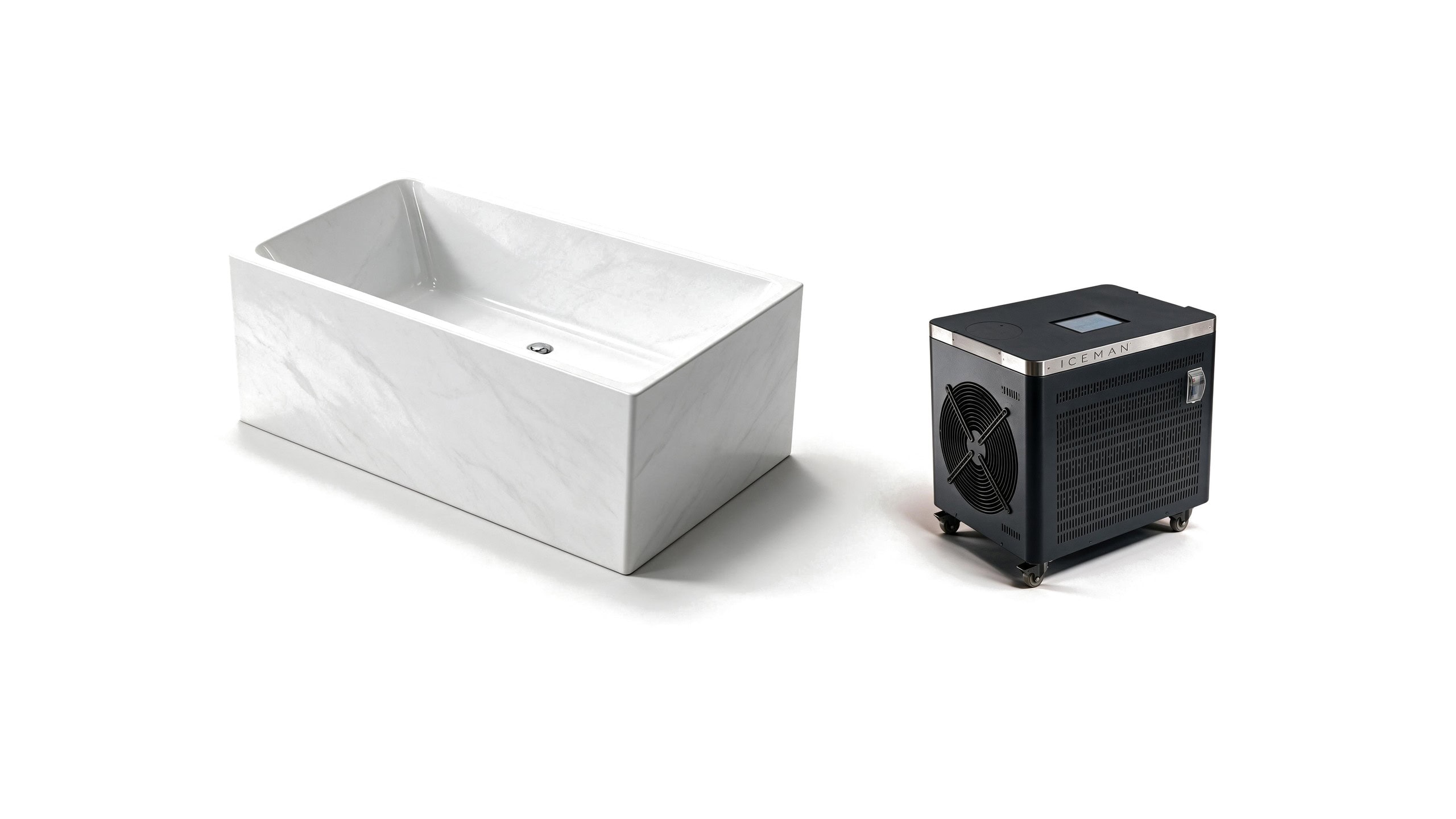 Acrylic Faux Marble Trough ice bath afm trough s marble iceman hero - Cool Bionic HydroForge