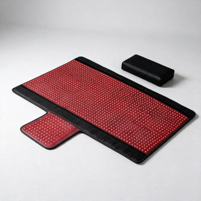 Body Deck red light therapy mat with head flap and pillow