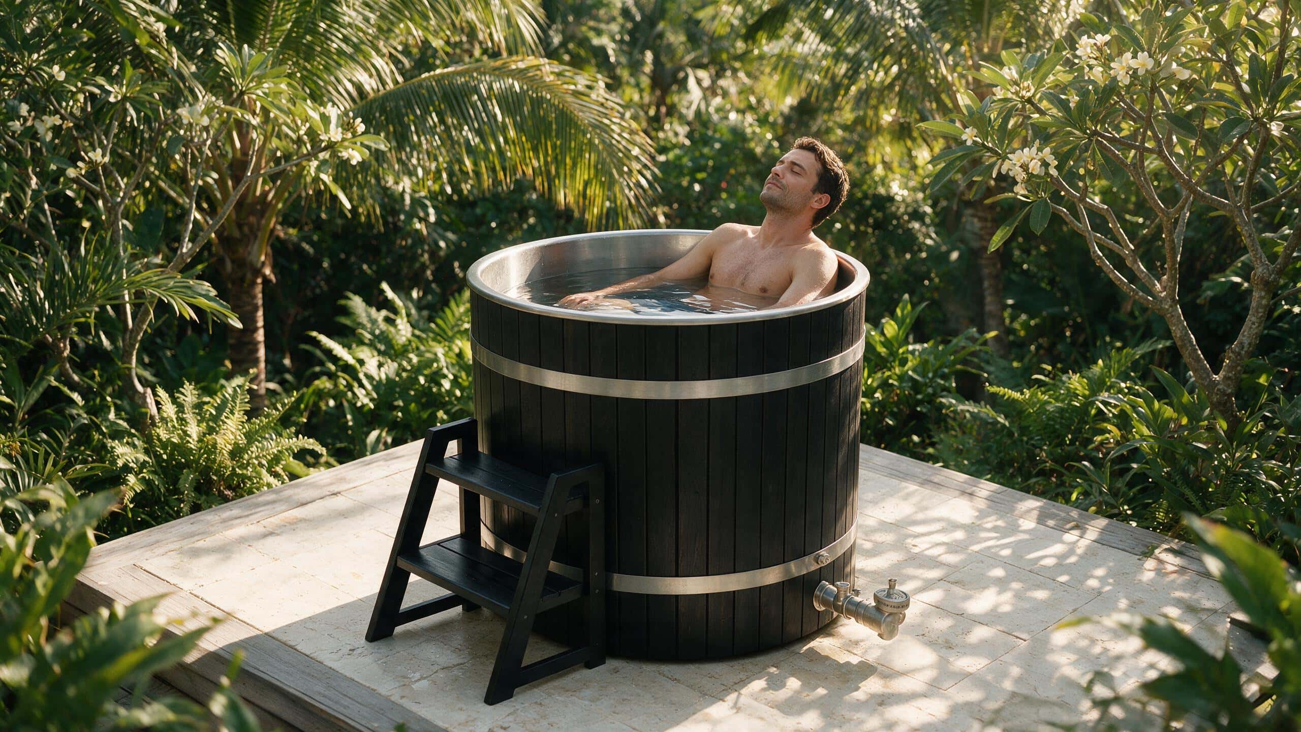 Barrel Plunge ice bath brl l black none enjoy - Cool Bionic HydroForge