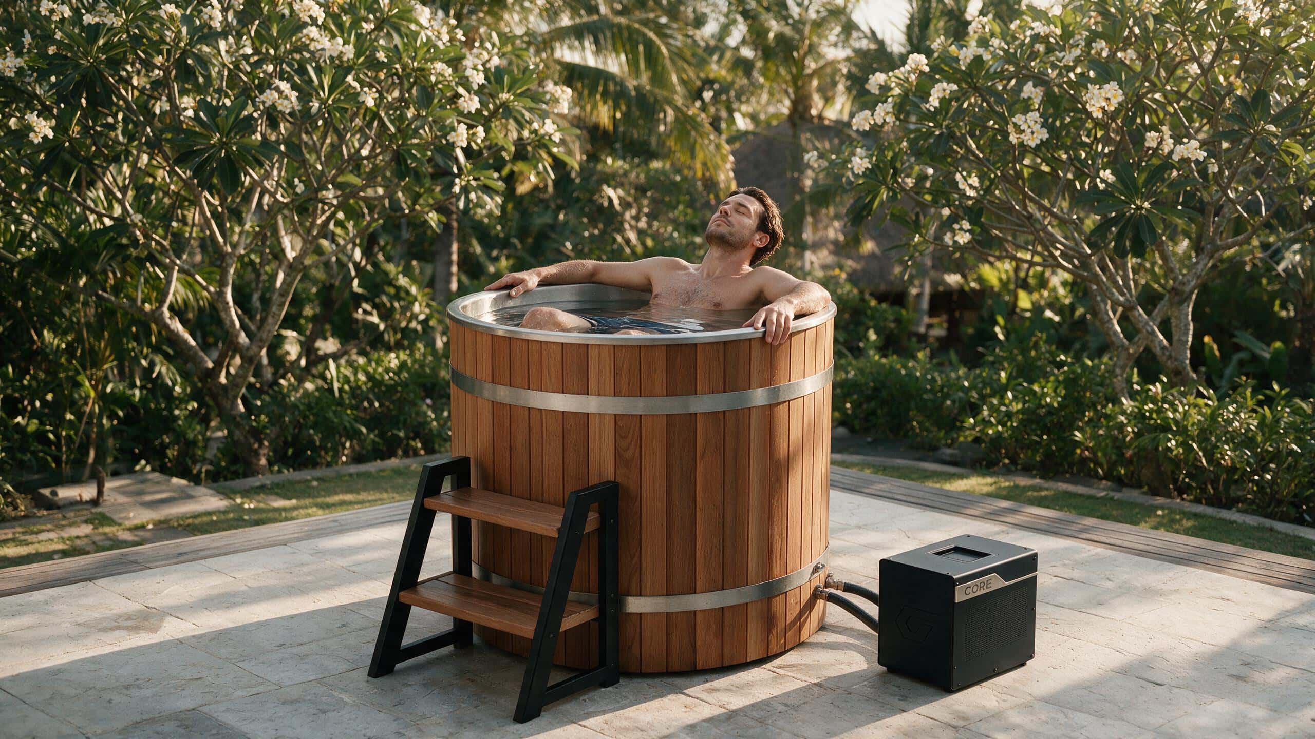 Barrel Plunge ice bath brl l natural core enjoy - Cool Bionic HydroForge