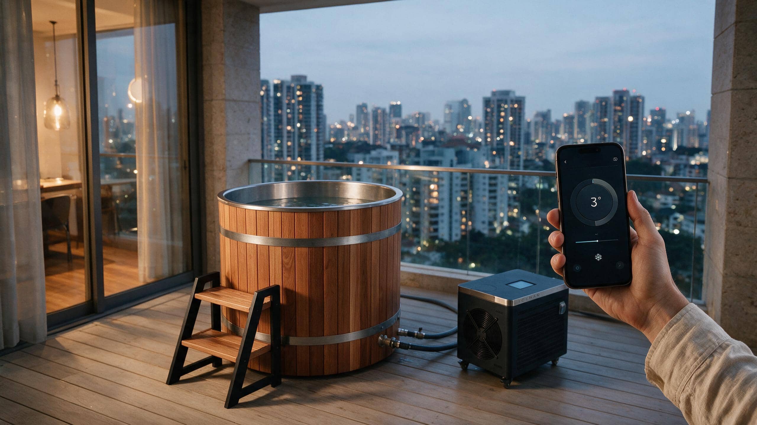 Barrel Plunge ice bath brl l natural iceman app - Cool Bionic HydroForge