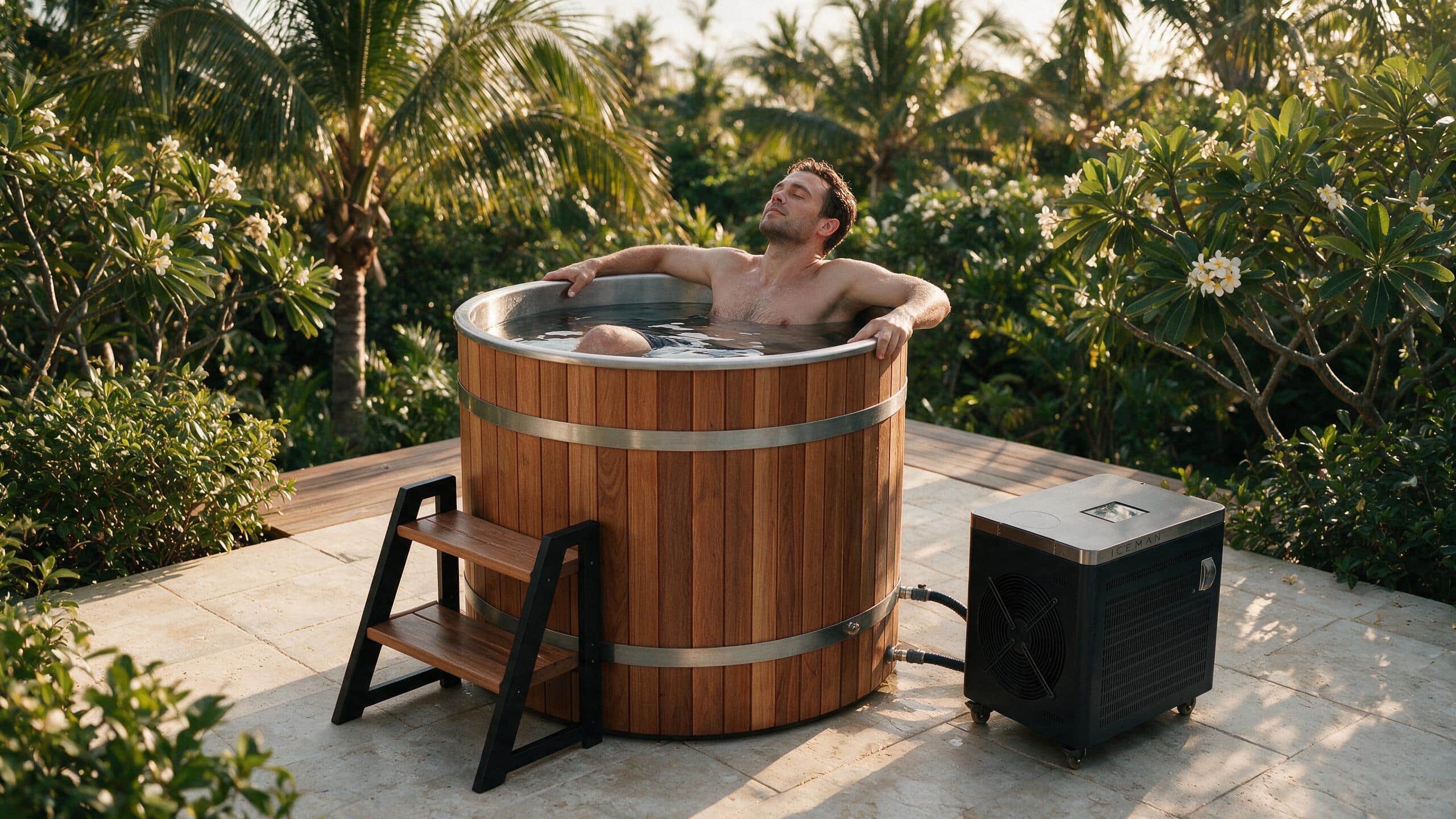 Barrel Plunge ice bath brl l natural iceman enjoy - Cool Bionic HydroForge