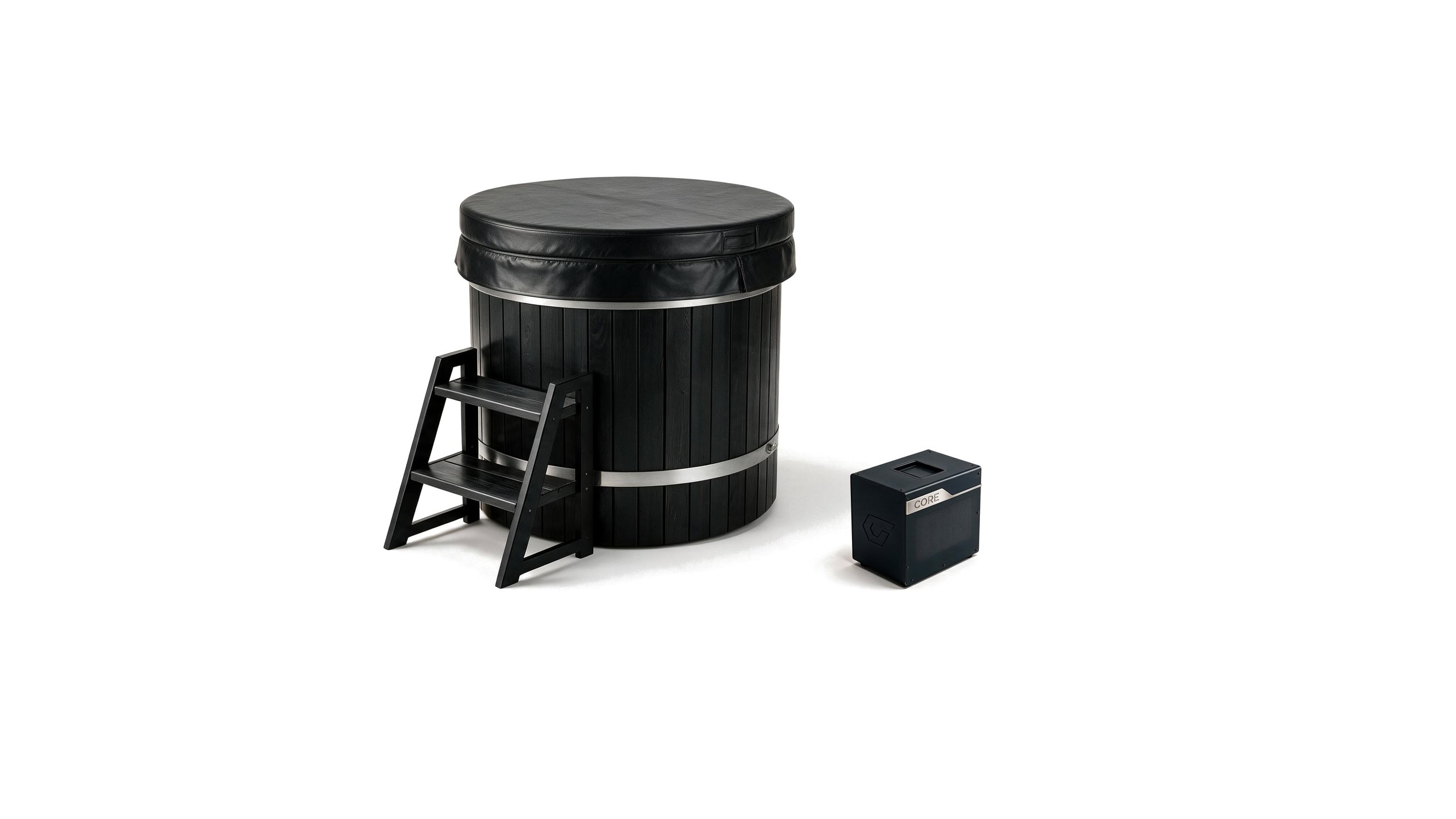 Barrel Plunge ice bath brl s black core cover - Cool Bionic HydroForge