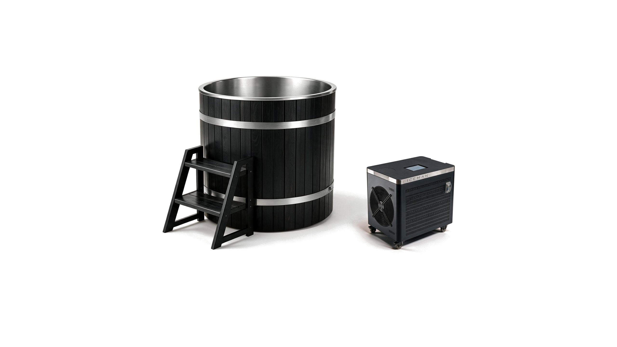 Barrel Plunge ice bath brl s black iceman hero - Cool Bionic HydroForge