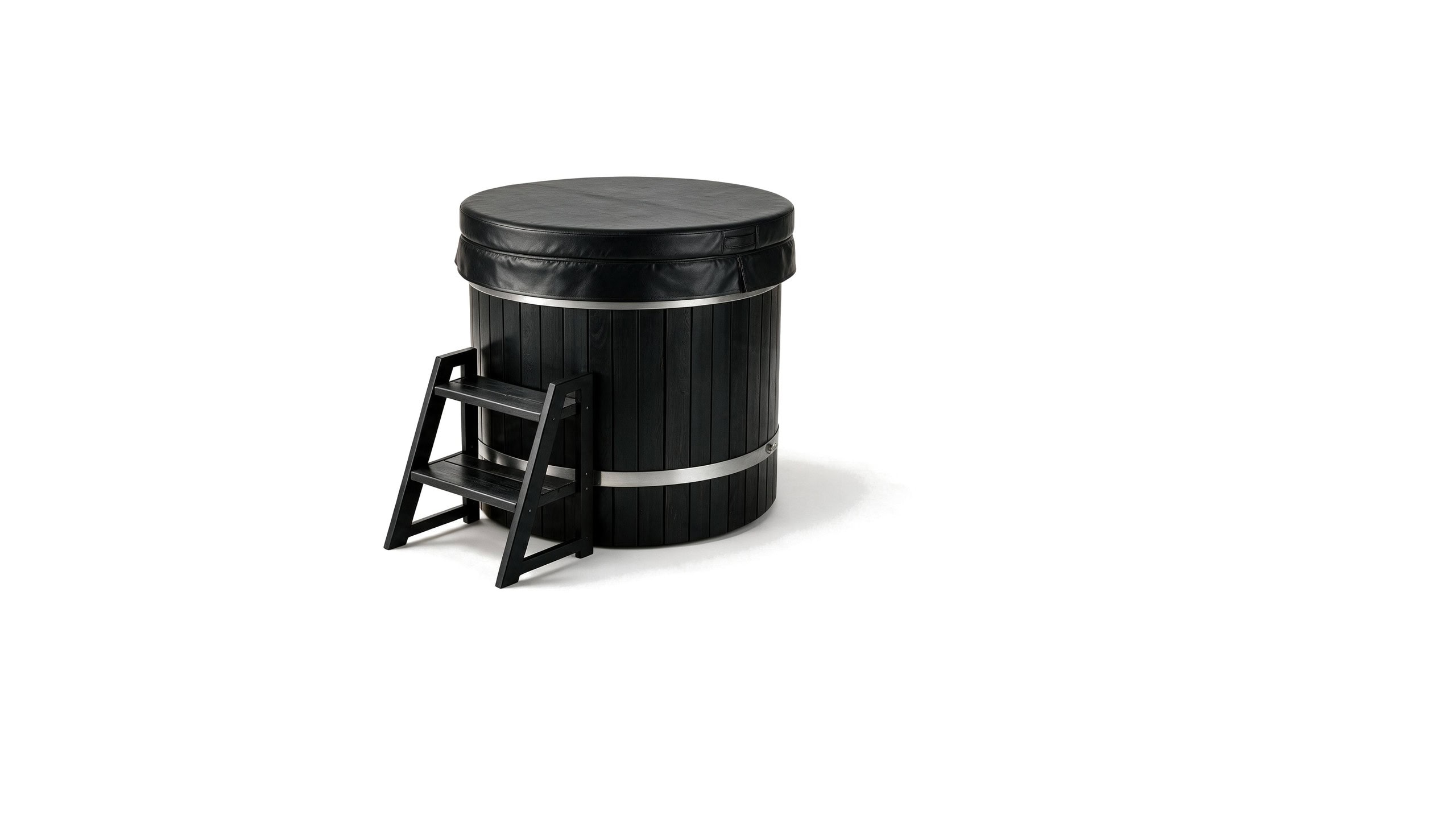 Barrel Plunge ice bath brl s black none cover - Cool Bionic HydroForge