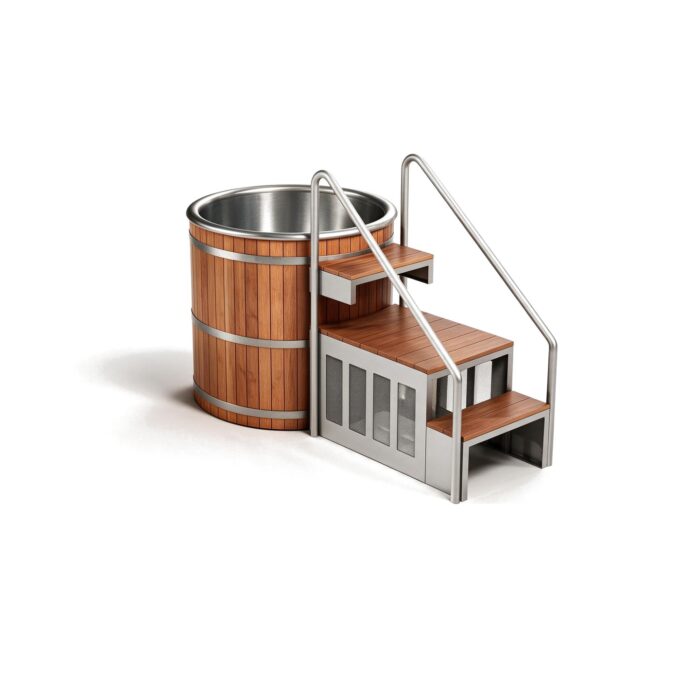 Cask Round Barrel Platform ice bath cask r s natural all hero - Cool Bionic HydroForge