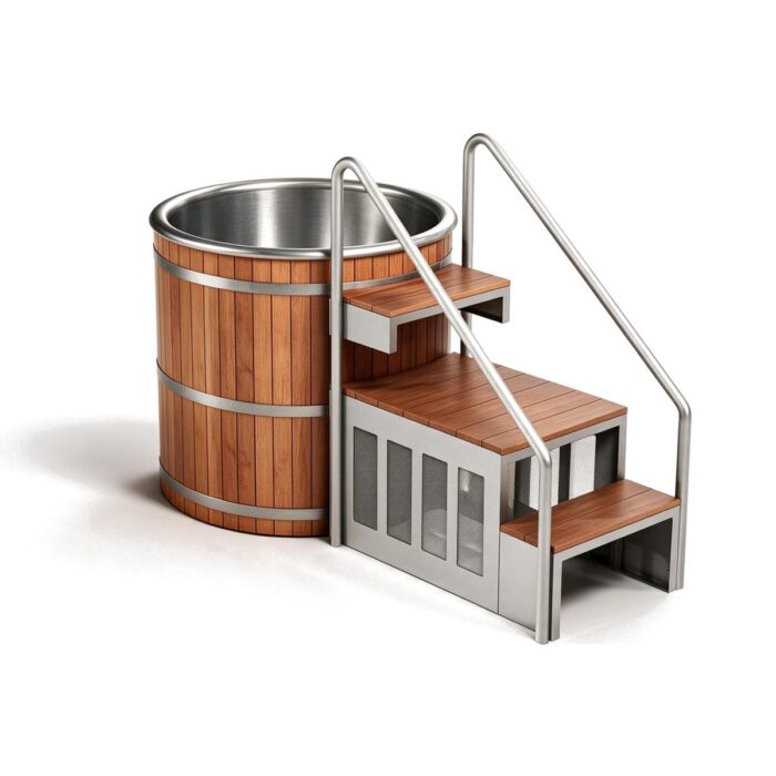 Cask Round Barrel Platform ice bath cask r sq - Cool Bionic HydroForge