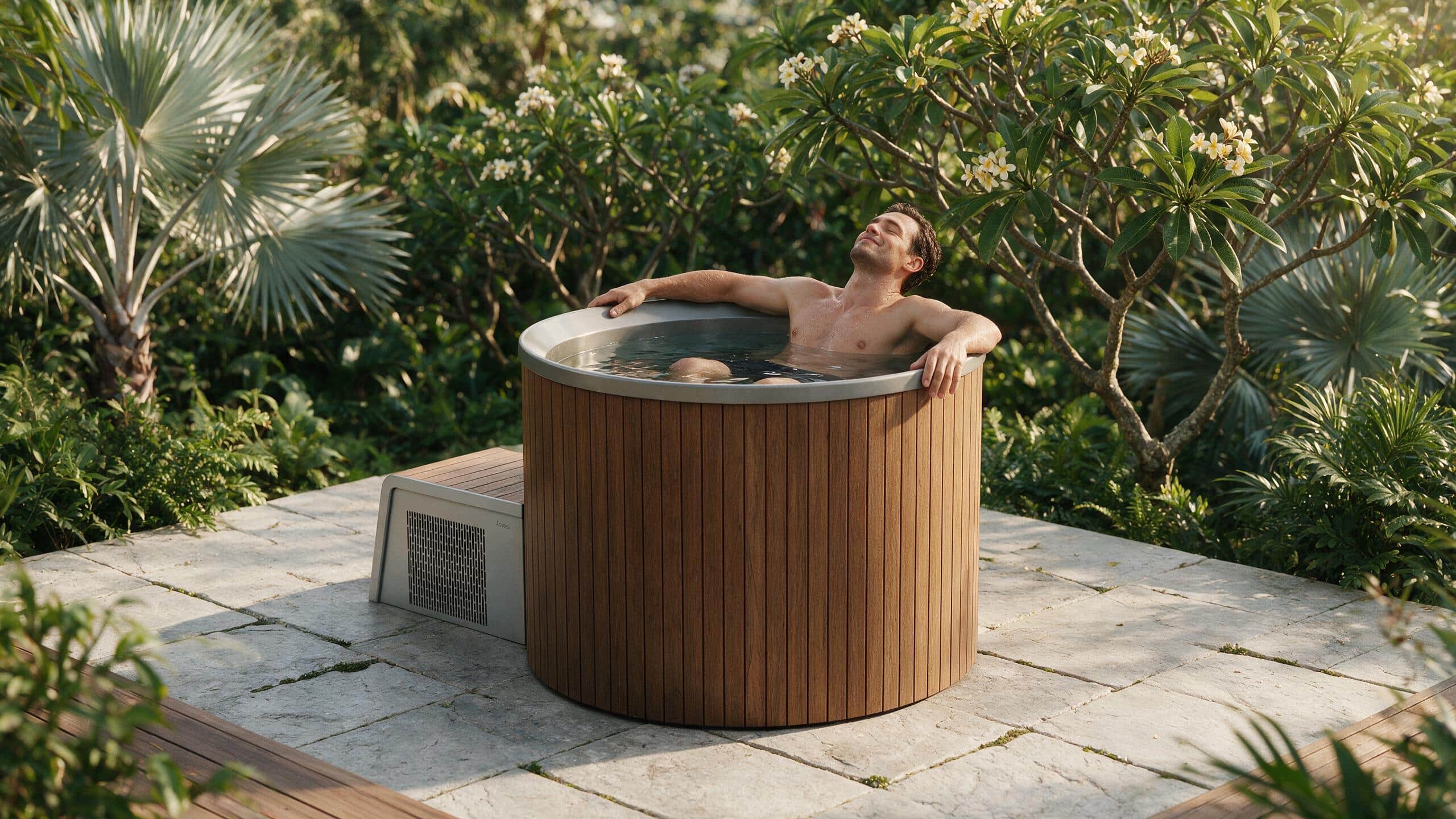 Cask Round Barrel Half Platform ice bath cask rh l natural all enjoy - Cool Bionic HydroForge