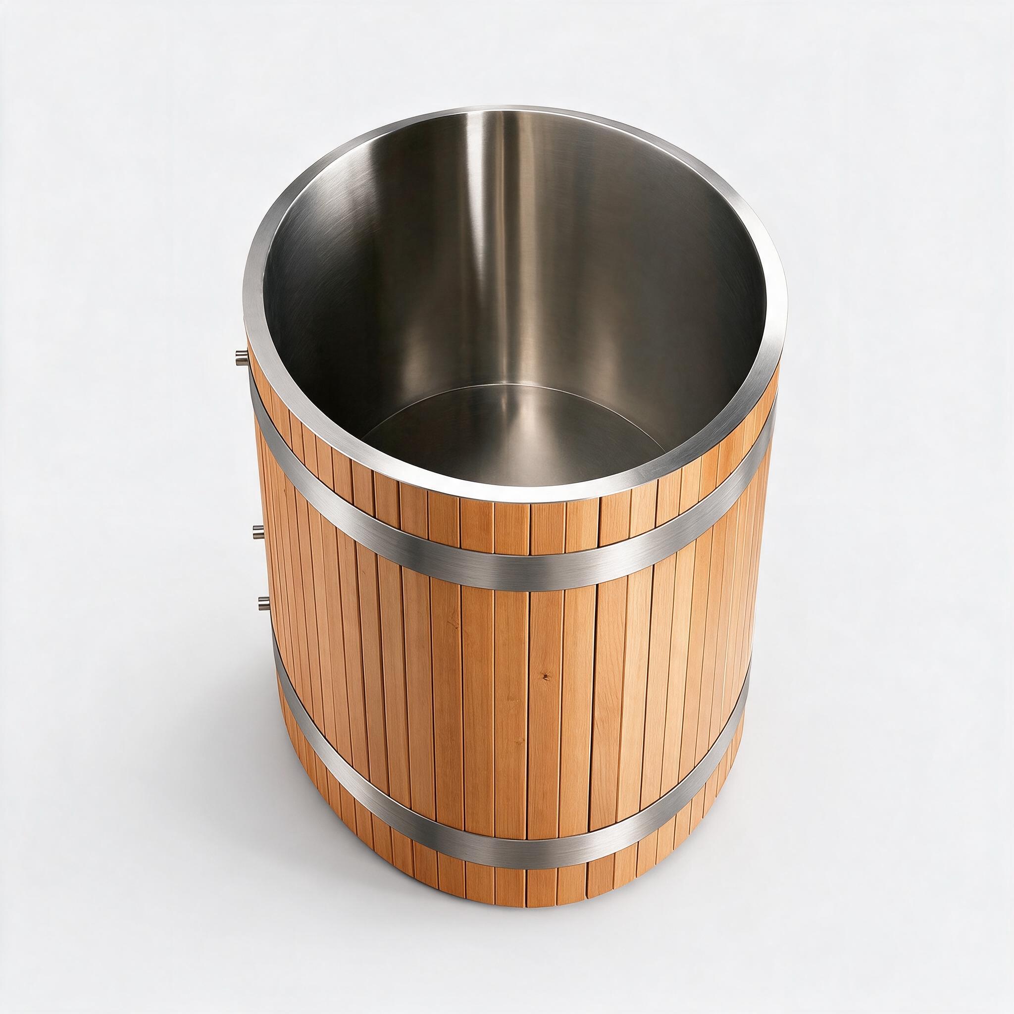 Cedar Duo cold plunge system, alternate view - Cool Bionic HydroForge