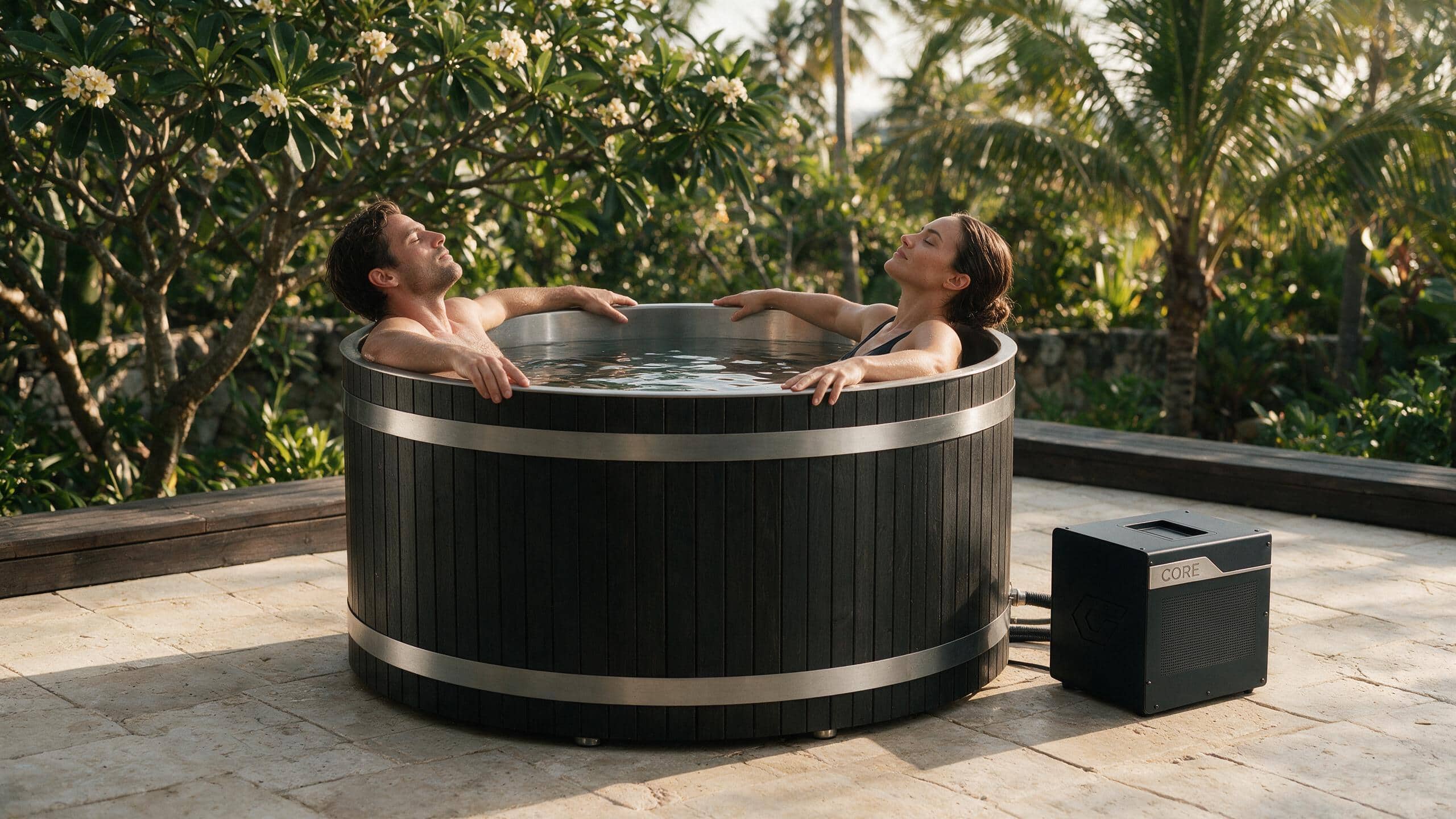 Cedar Duo ice bath ced d l black core enjoy - Cool Bionic HydroForge
