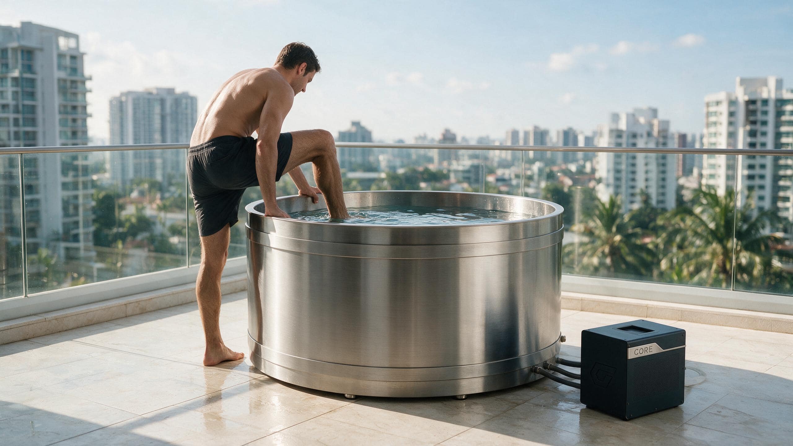Cedar Duo ice bath ced d l metal core stepin - Cool Bionic HydroForge