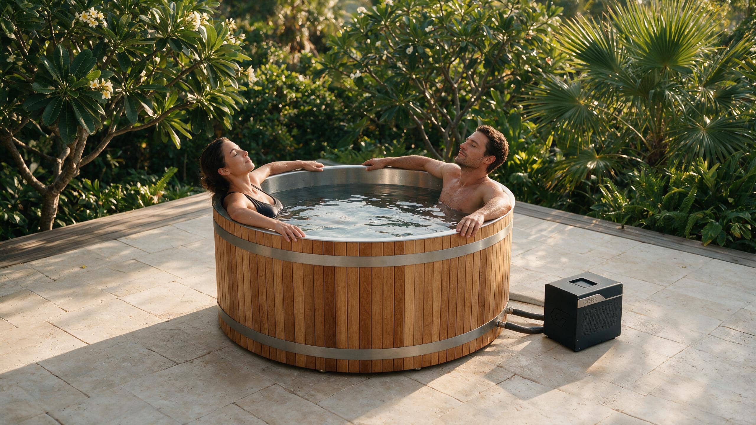 Cedar Duo ice bath ced d l natural core enjoy - Cool Bionic HydroForge