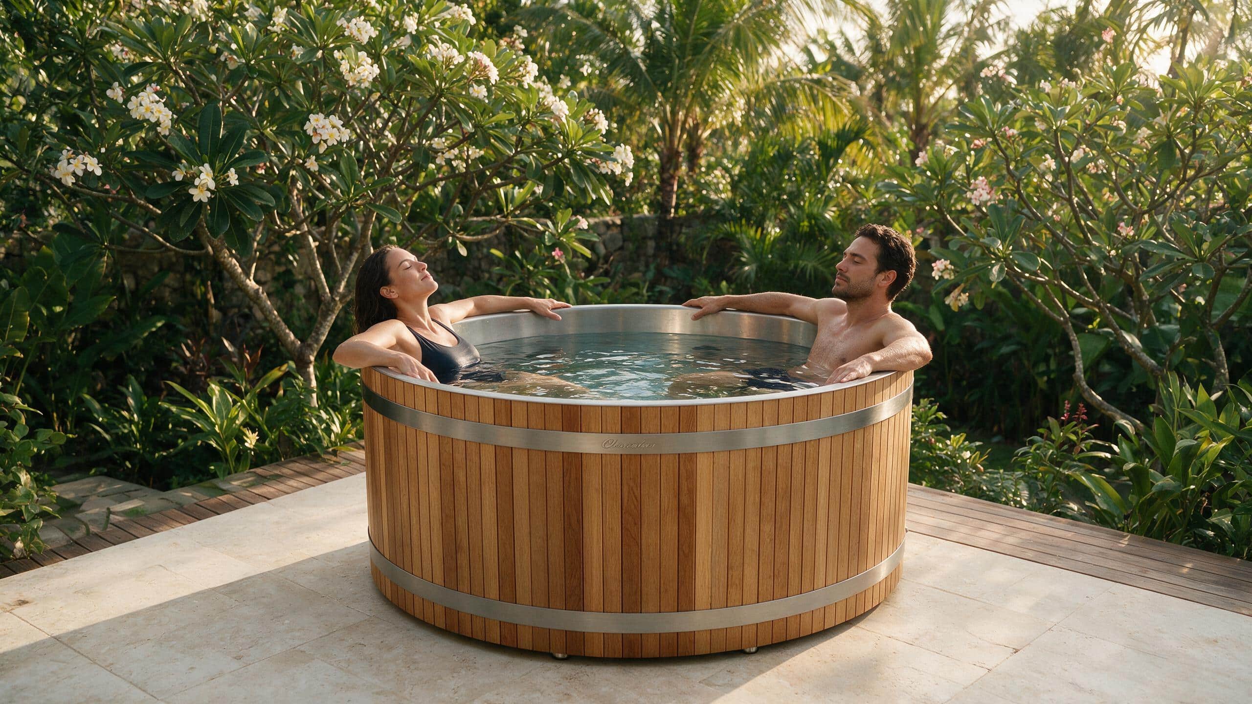Cedar Duo ice bath ced d l natural none enjoy - Cool Bionic HydroForge