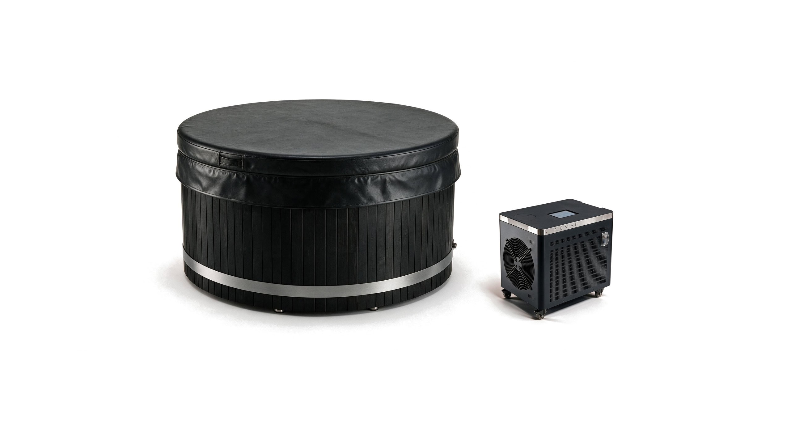 Cedar Duo ice bath ced d s black iceman cover - Cool Bionic HydroForge