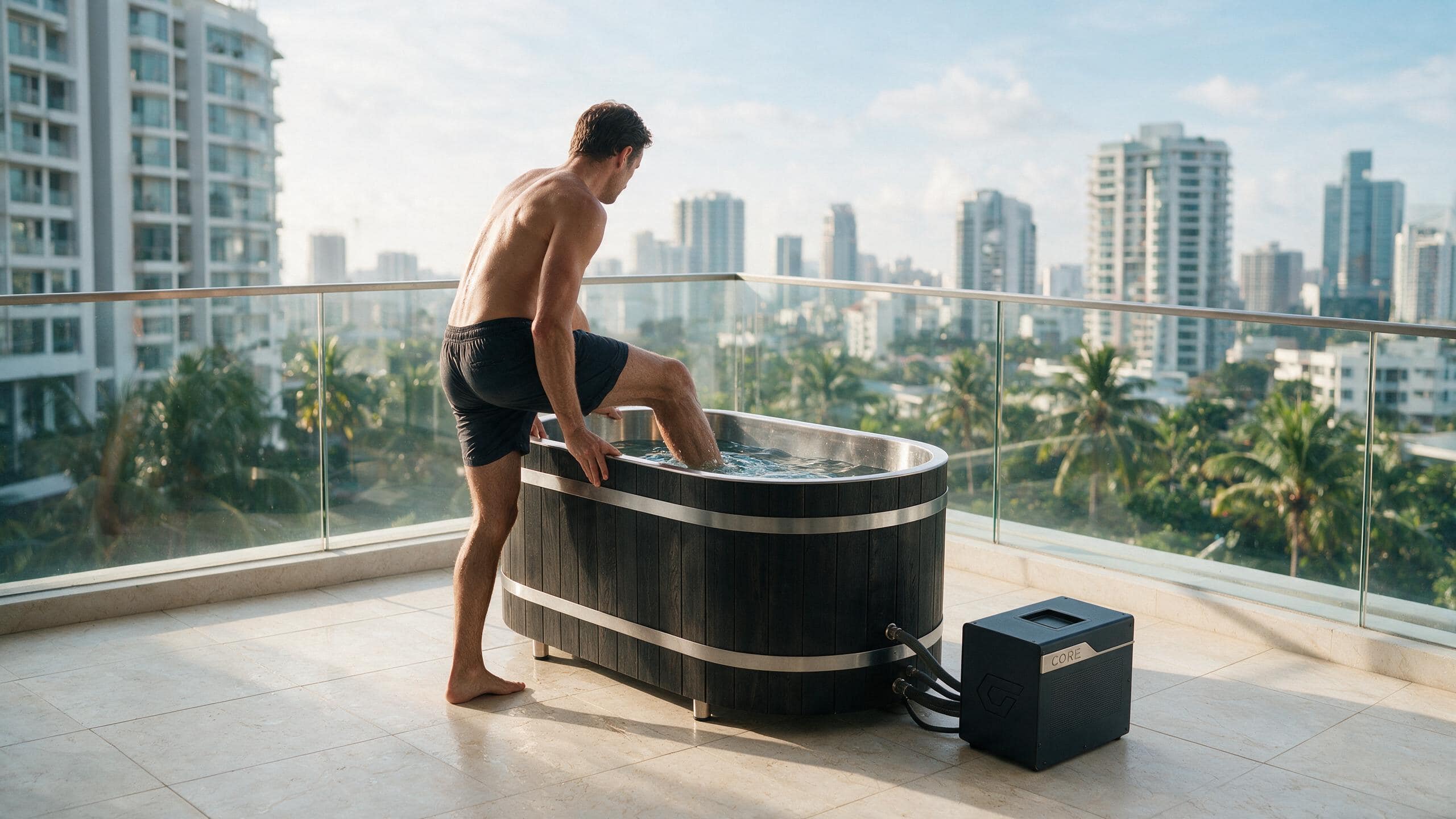 Cedar Solo ice bath ced s4 black core stepin - Cool Bionic HydroForge