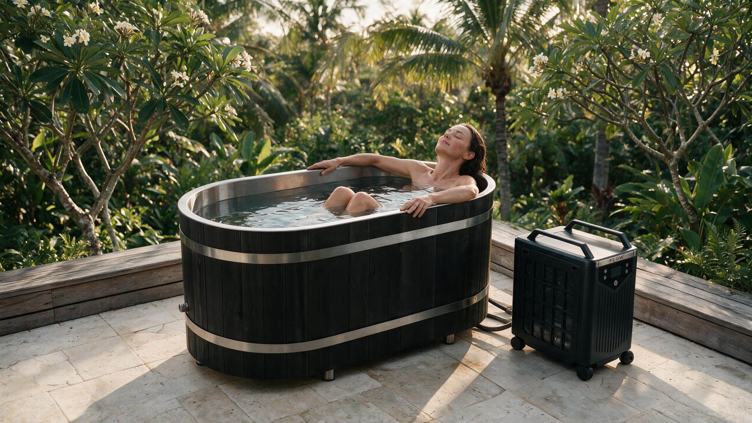 Cedar Solo ice bath ced s4 black flow enjoy - Cool Bionic HydroForge