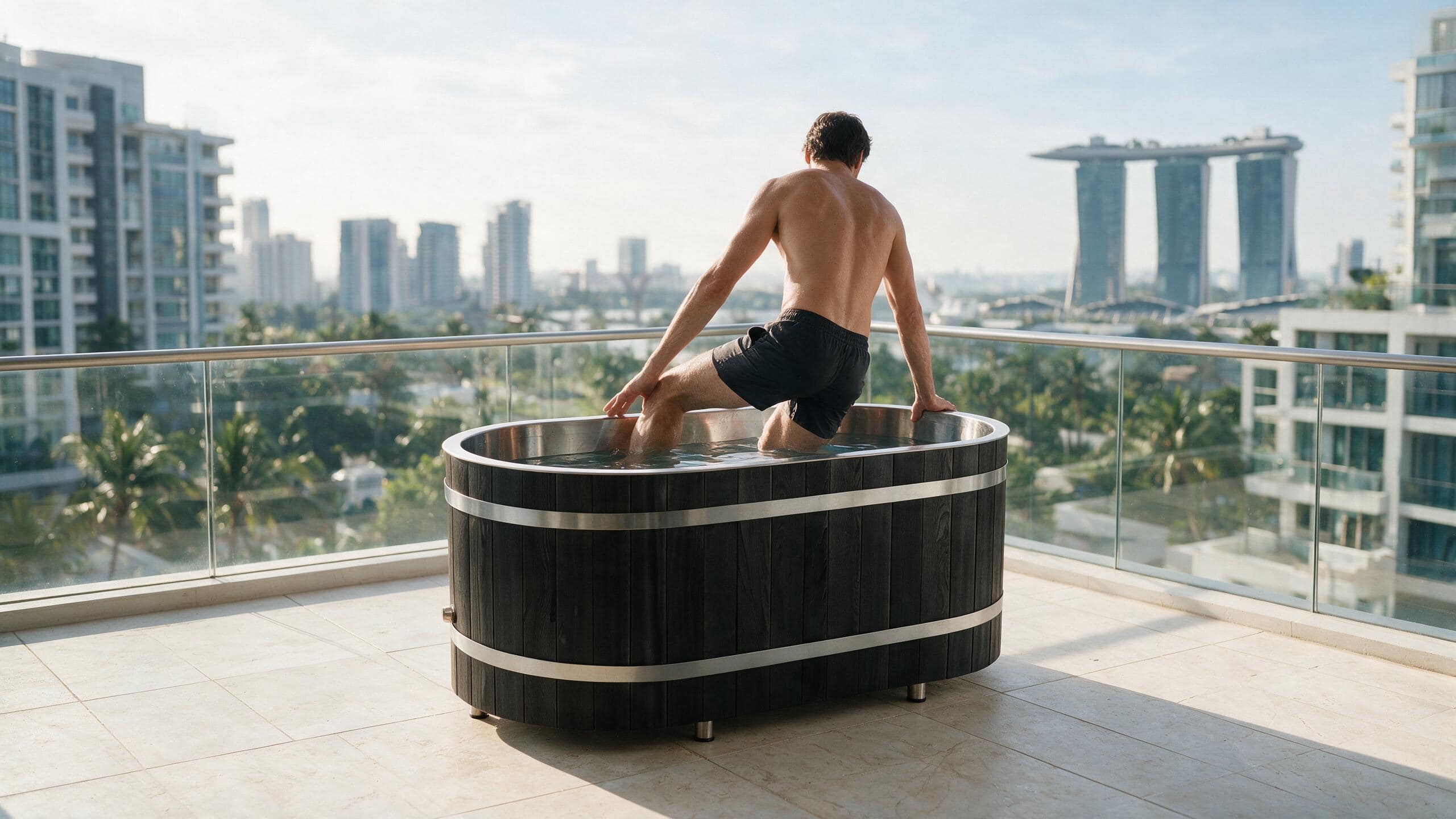 Cedar Solo ice bath ced s4 black none stepin - Cool Bionic HydroForge