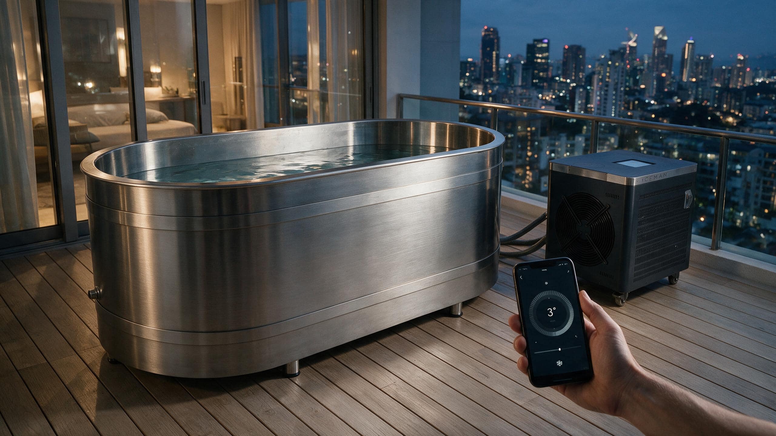 Cedar Solo ice bath ced s4 metal iceman app - Cool Bionic HydroForge