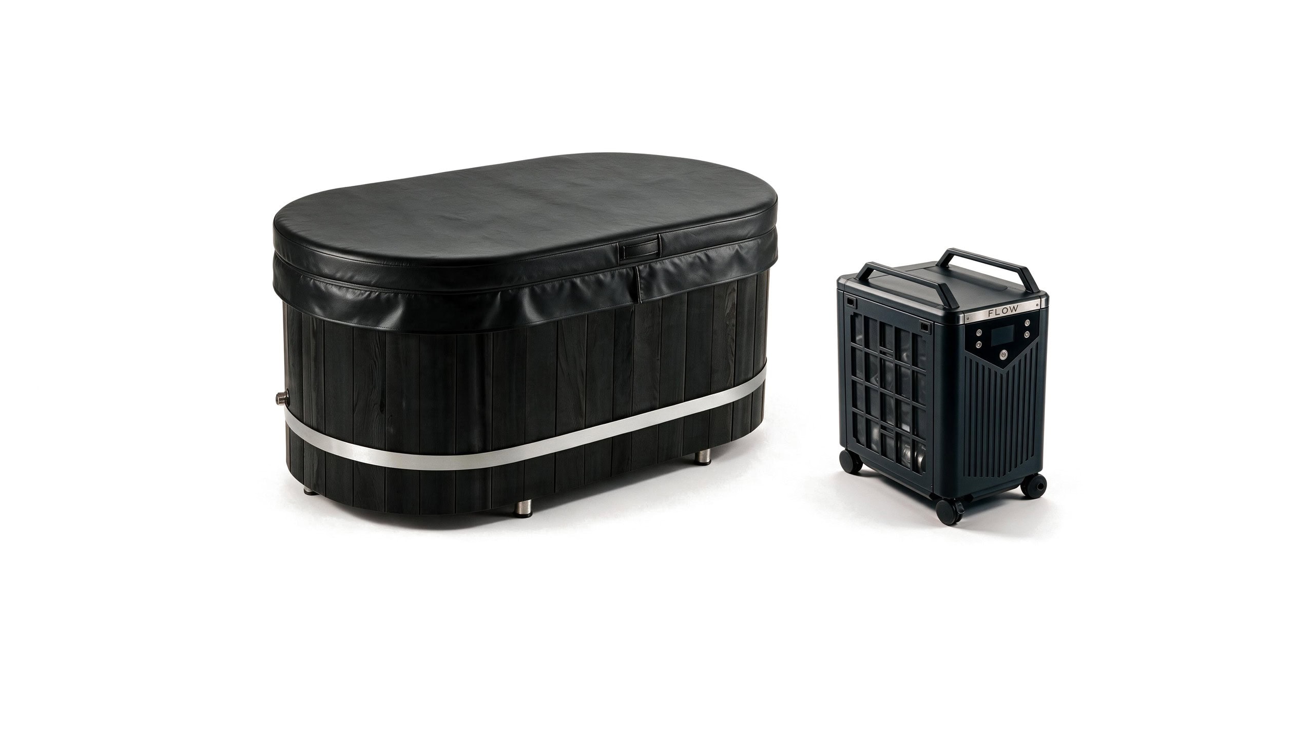Cedar Solo ice bath ced s5 black flow cover - Cool Bionic HydroForge