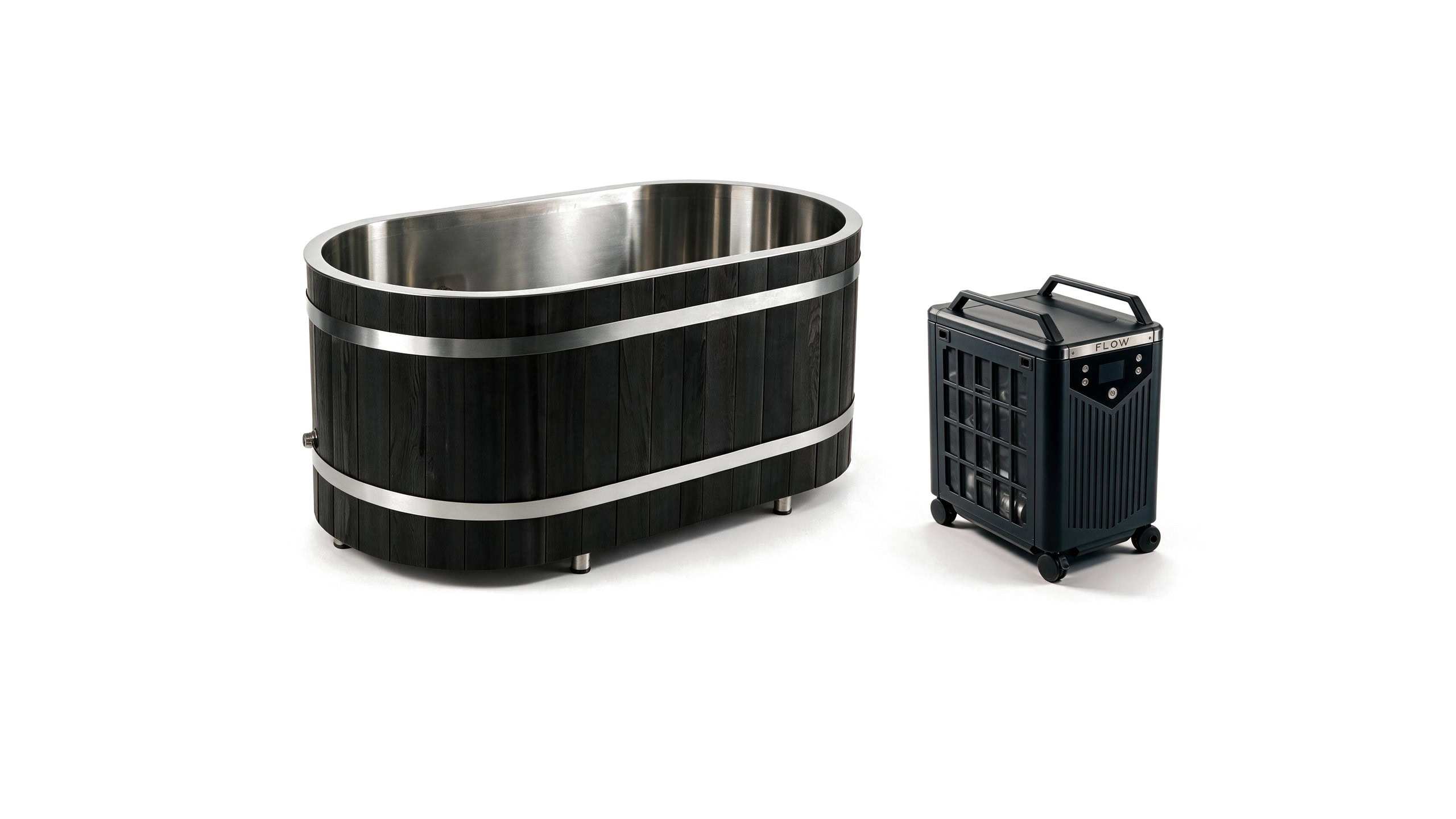 Cedar Solo ice bath ced s5 black flow hero - Cool Bionic HydroForge
