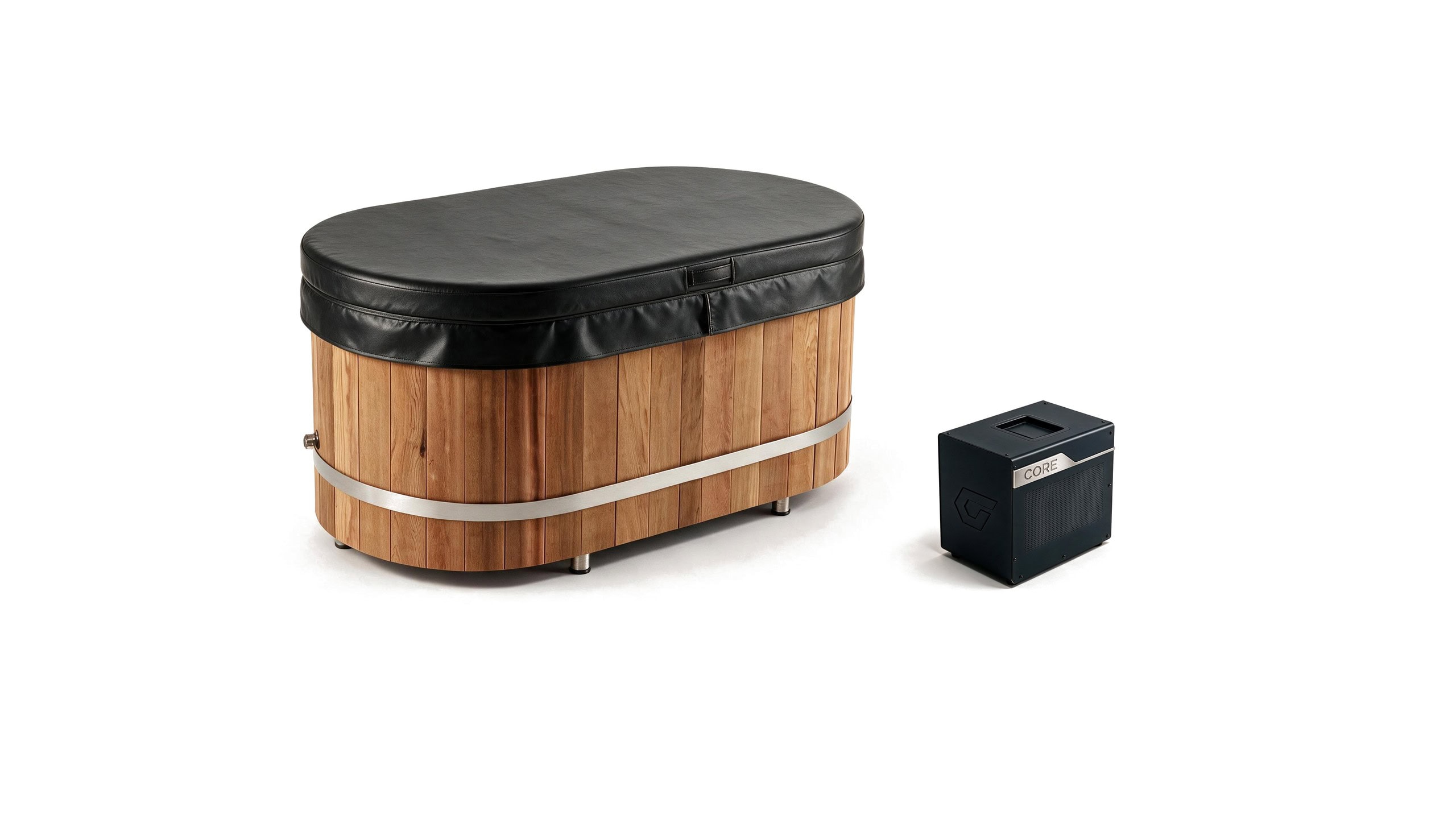 Cedar Solo ice bath ced s5 natural core cover - Cool Bionic HydroForge
