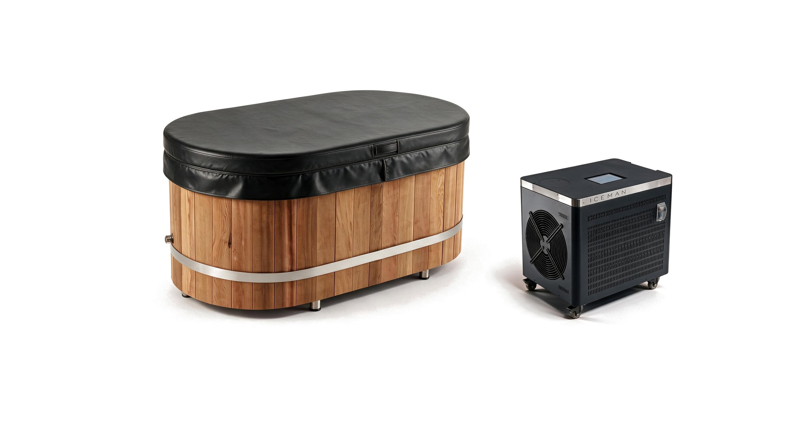 Cedar Solo ice bath ced s5 natural iceman cover - Cool Bionic HydroForge