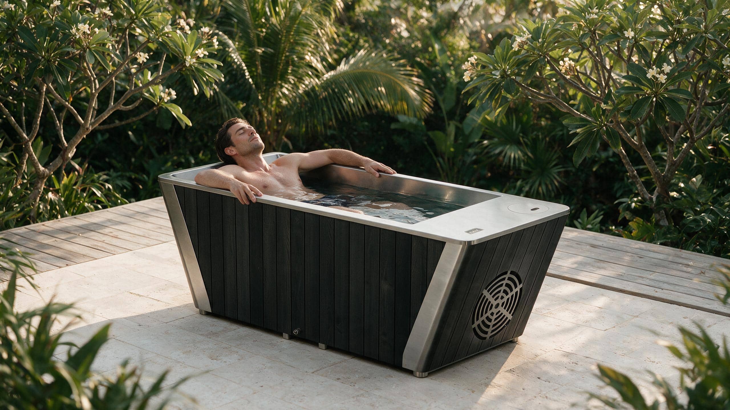 Clad Steel Plunge ice bath clad s l black all enjoy - Cool Bionic HydroForge
