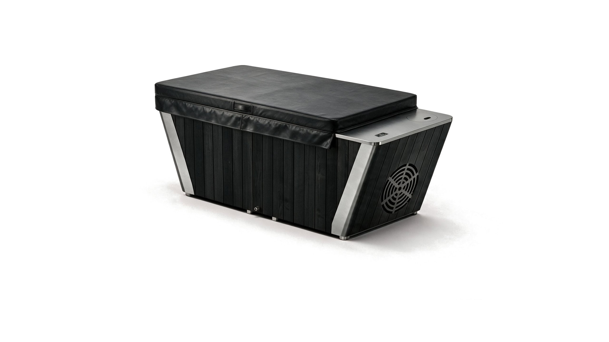 Clad Steel Plunge ice bath clad s s black all cover - Cool Bionic HydroForge