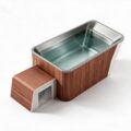 Clad Steel Half Platform ice bath clad sh natural angle - Cool Bionic HydroForge