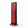 LightForge Column in black switched on - every lens glowing red - Cool Bionic LightForge