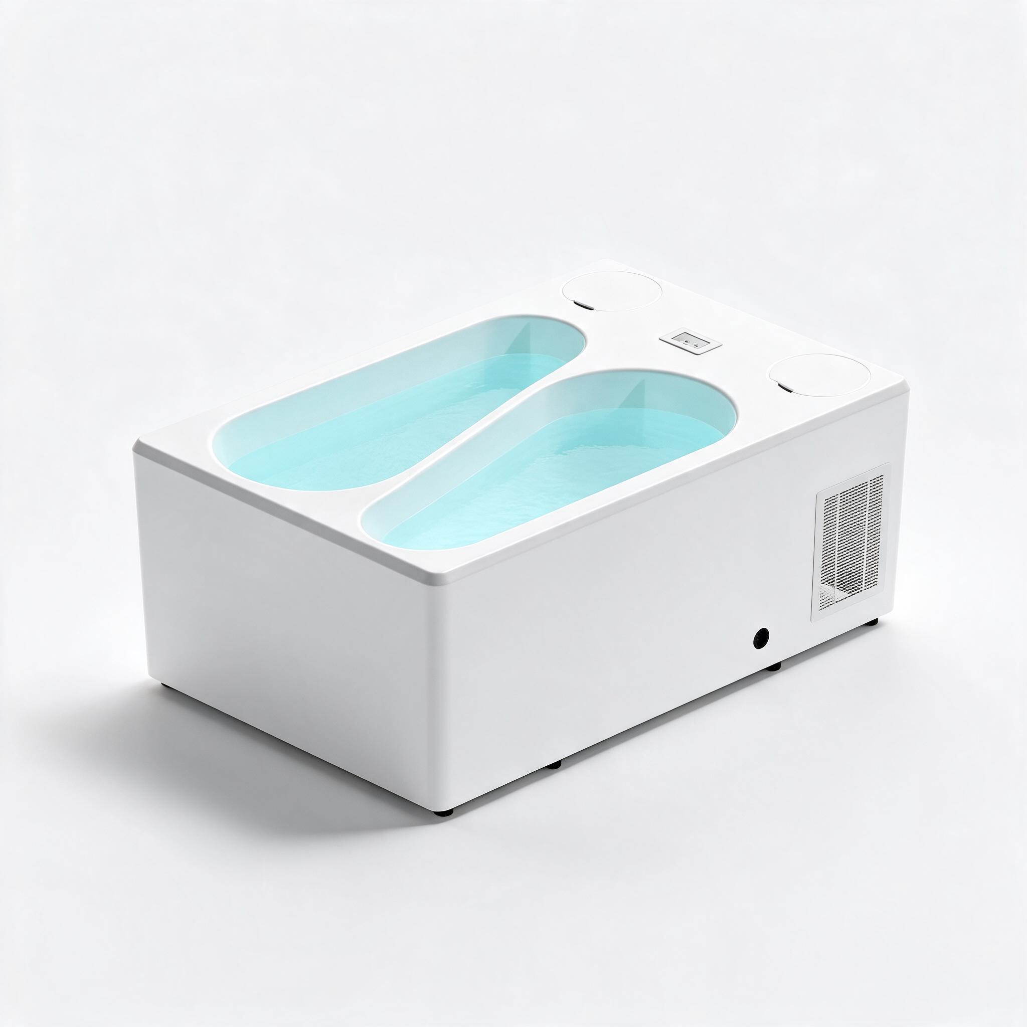 Acrylic Contrast cold plunge system, alternate view - Cool Bionic HydroForge