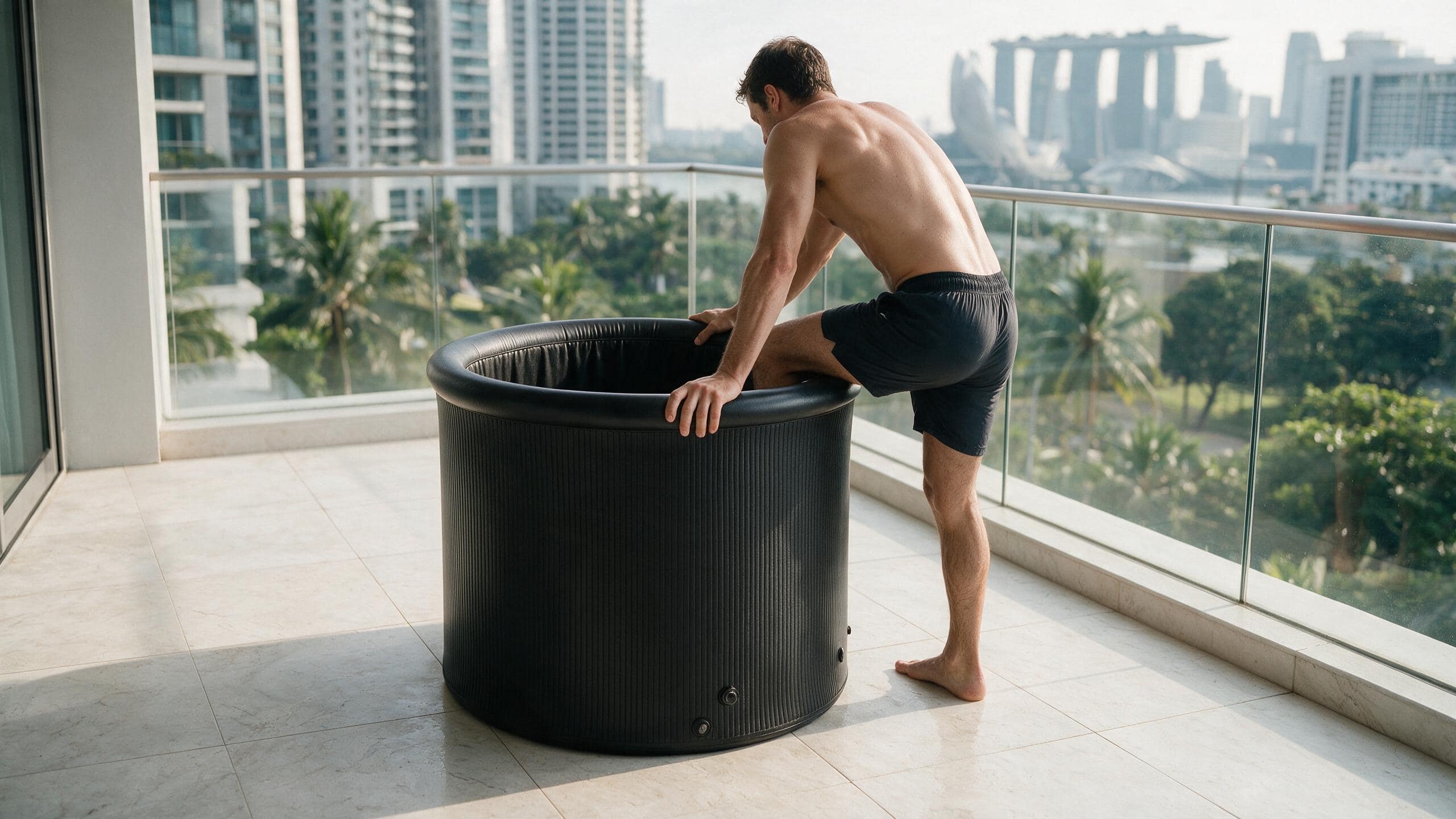 Cradle Vessel ice bath cradle l round none stepin - Cool Bionic HydroForge