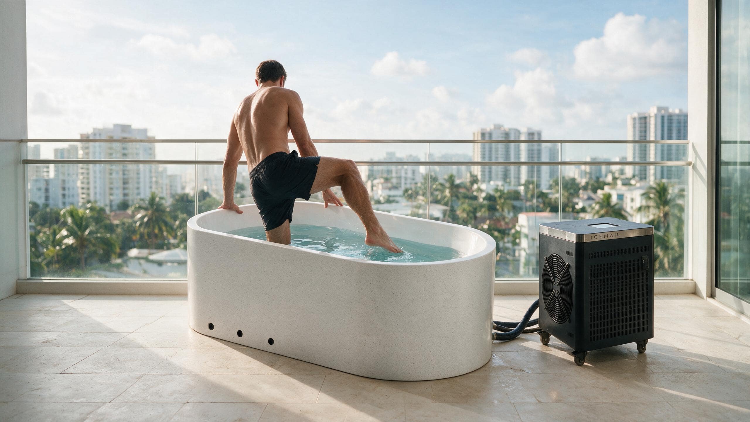 Sintered Stone ice bath stn l stone iceman stepin - Cool Bionic HydroForge