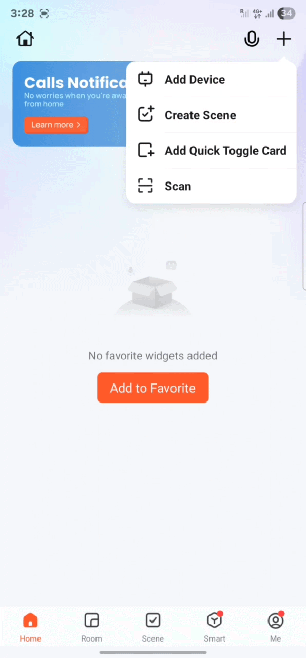 Tuya app Add Device screen