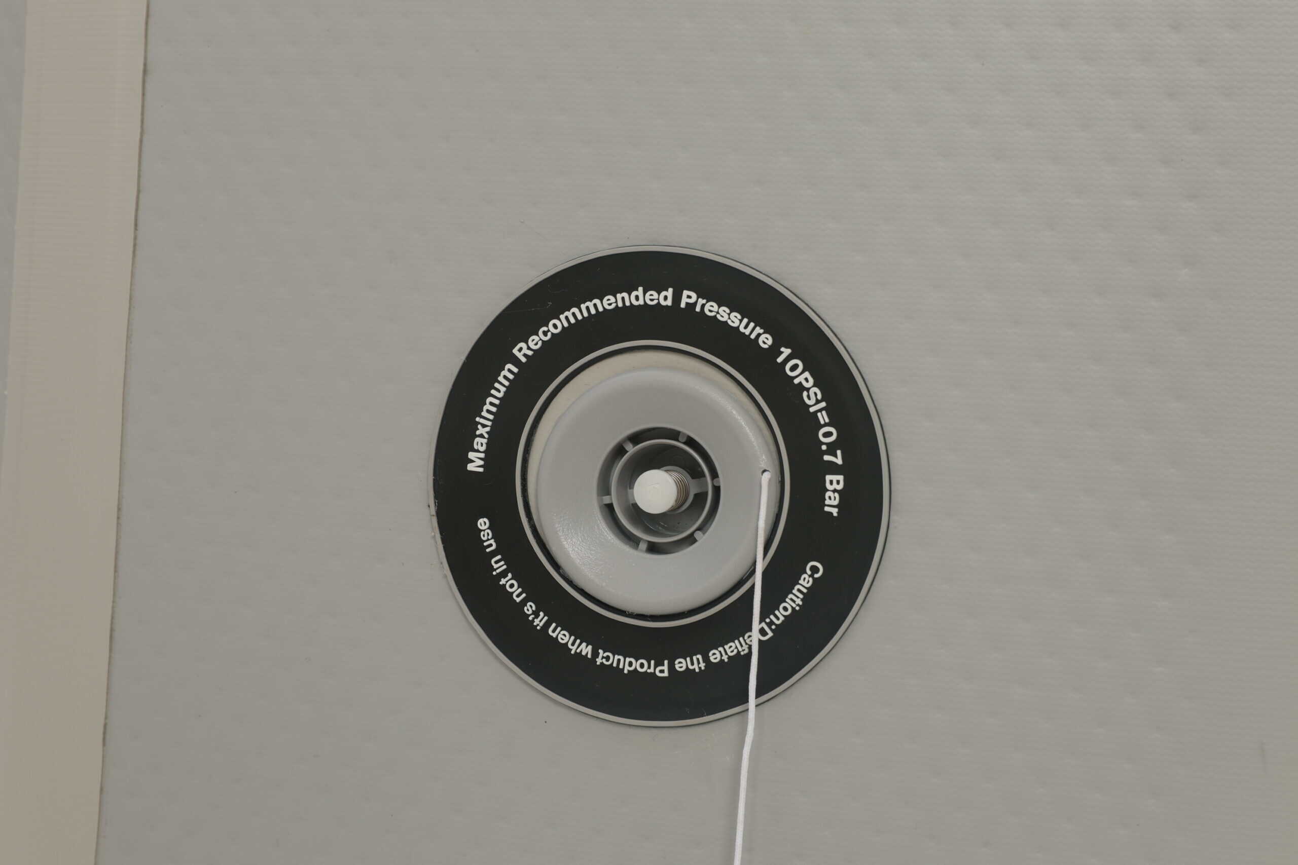 Valve pin in the OUT depressed position